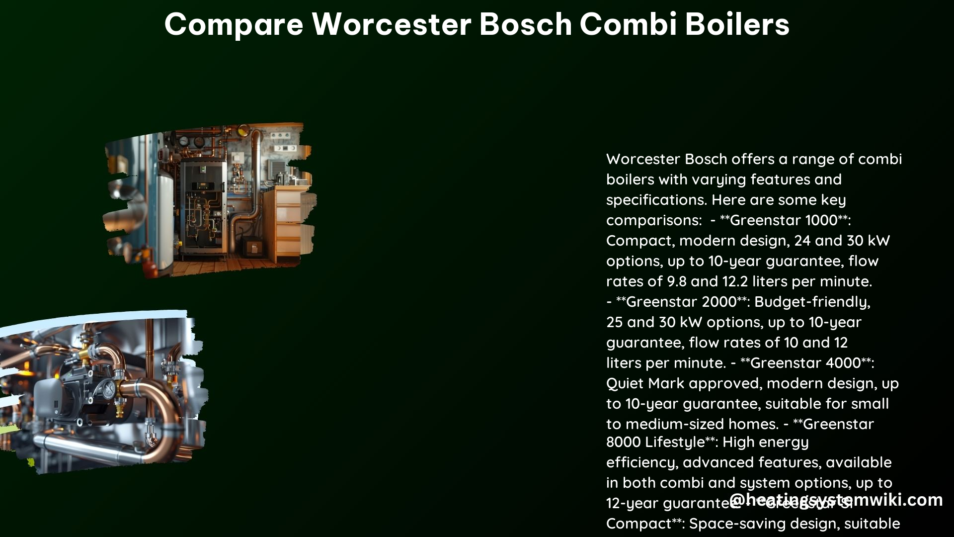 Compare Worcester Bosch Combi Boilers