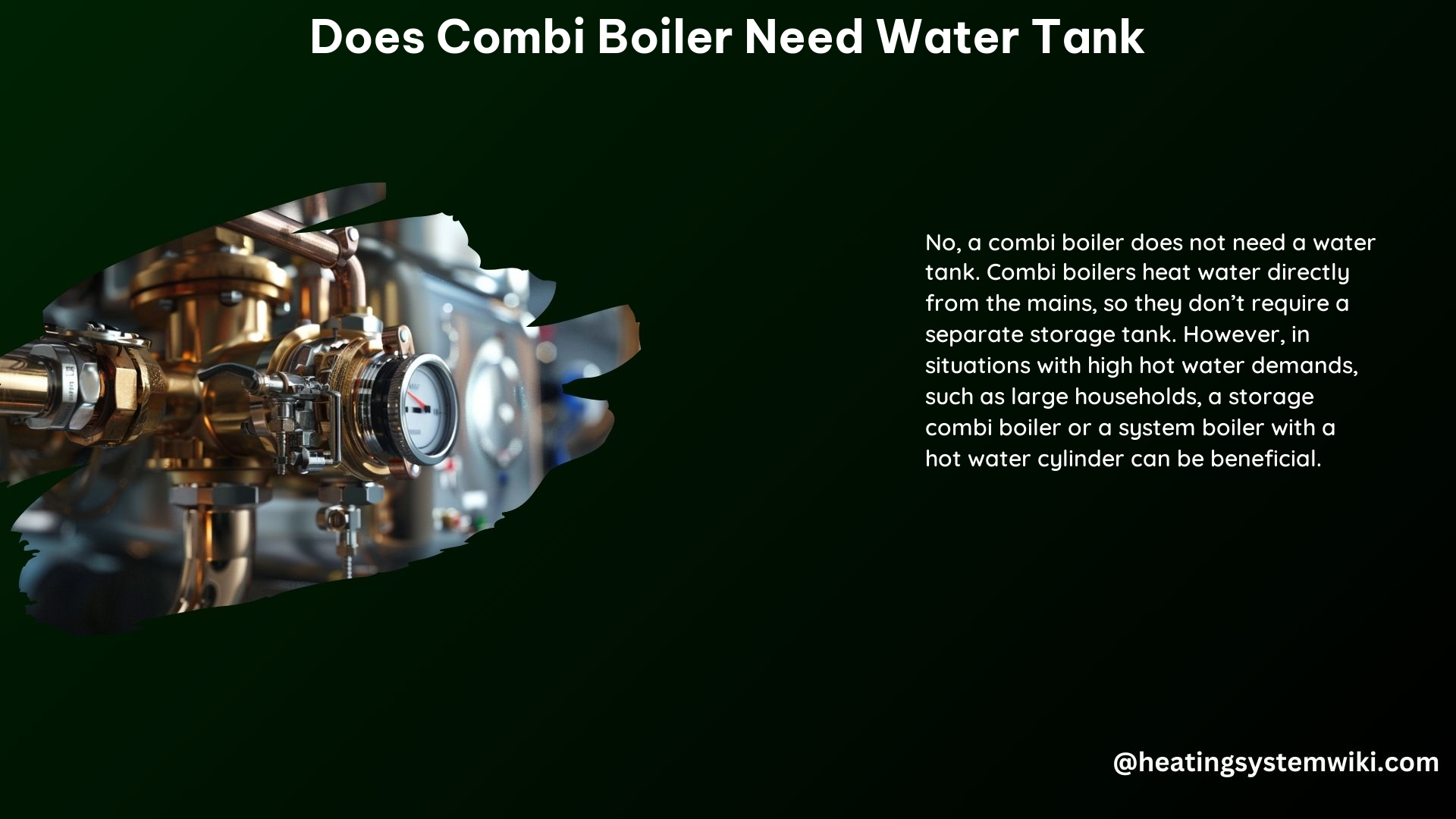 Does Combi Boiler Need Water Tank