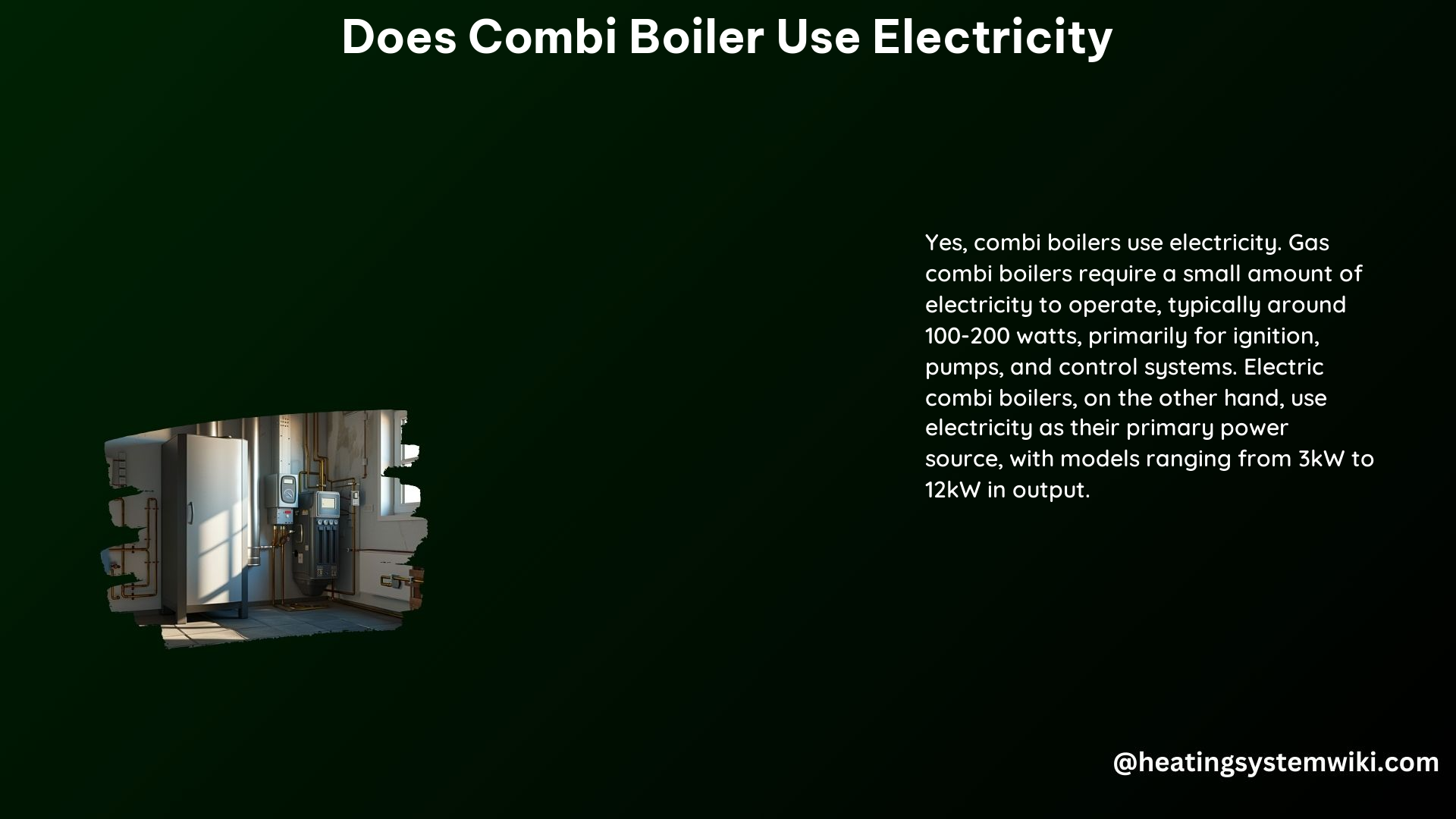 Does Combi Boiler Use Electricity