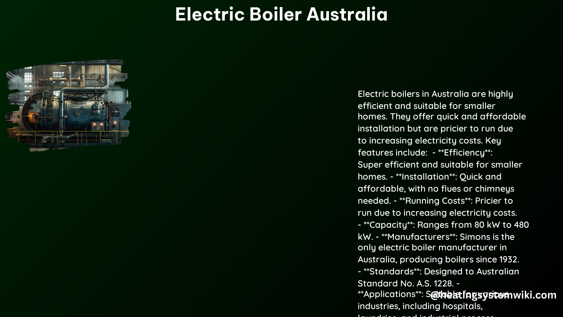 Electric Boiler Australia