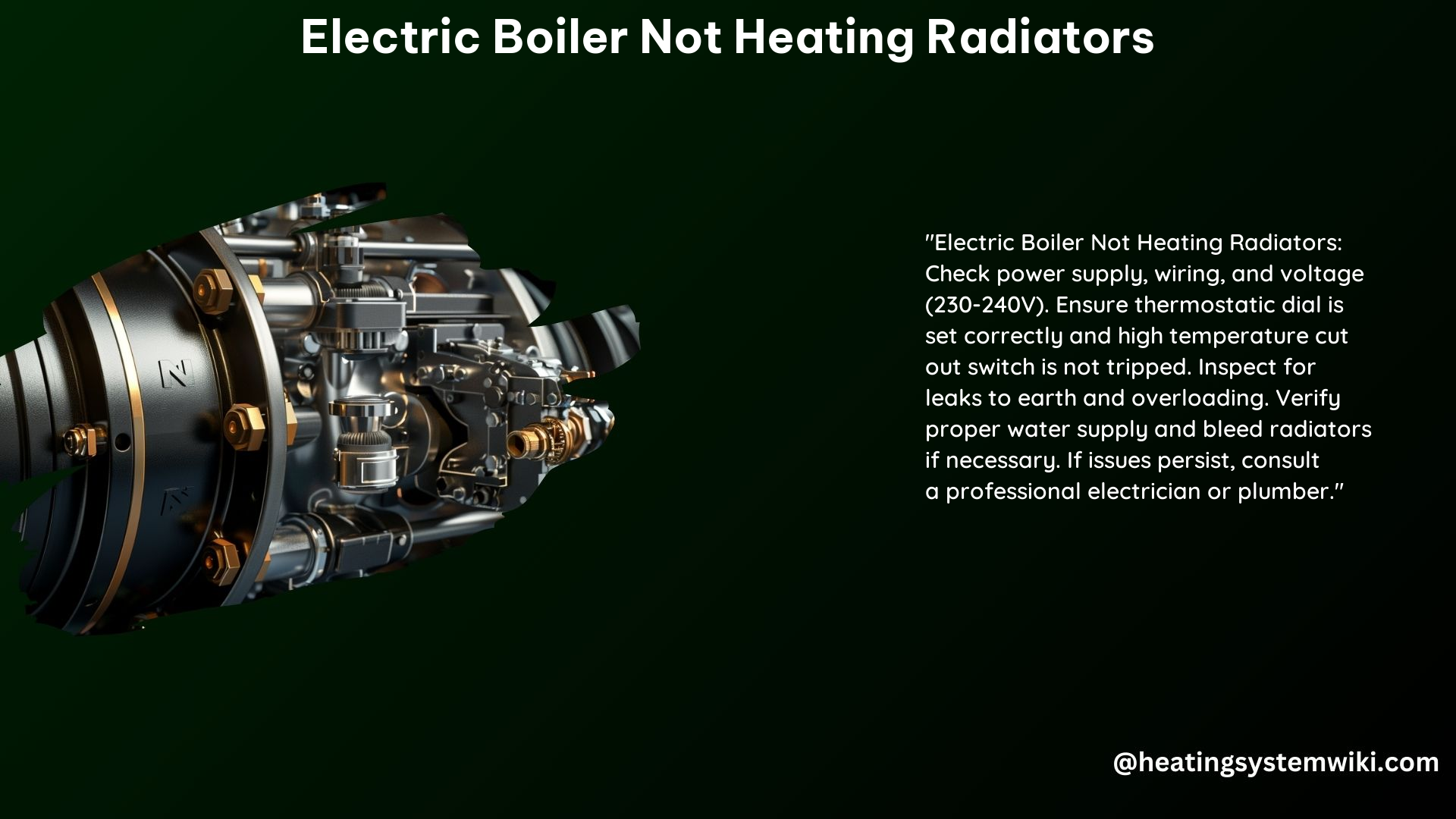 Electric Boiler Not Heating Radiators