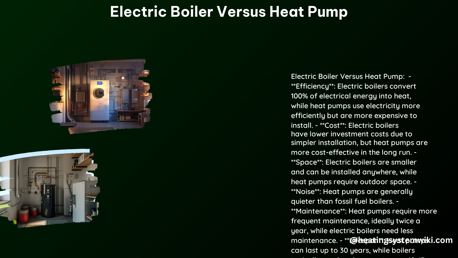 Electric Boiler Versus Heat Pump