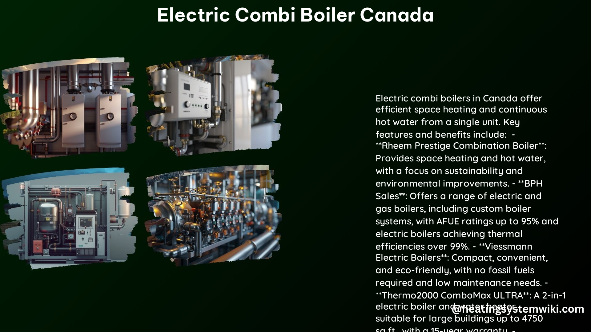 Electric Combi Boiler Canada