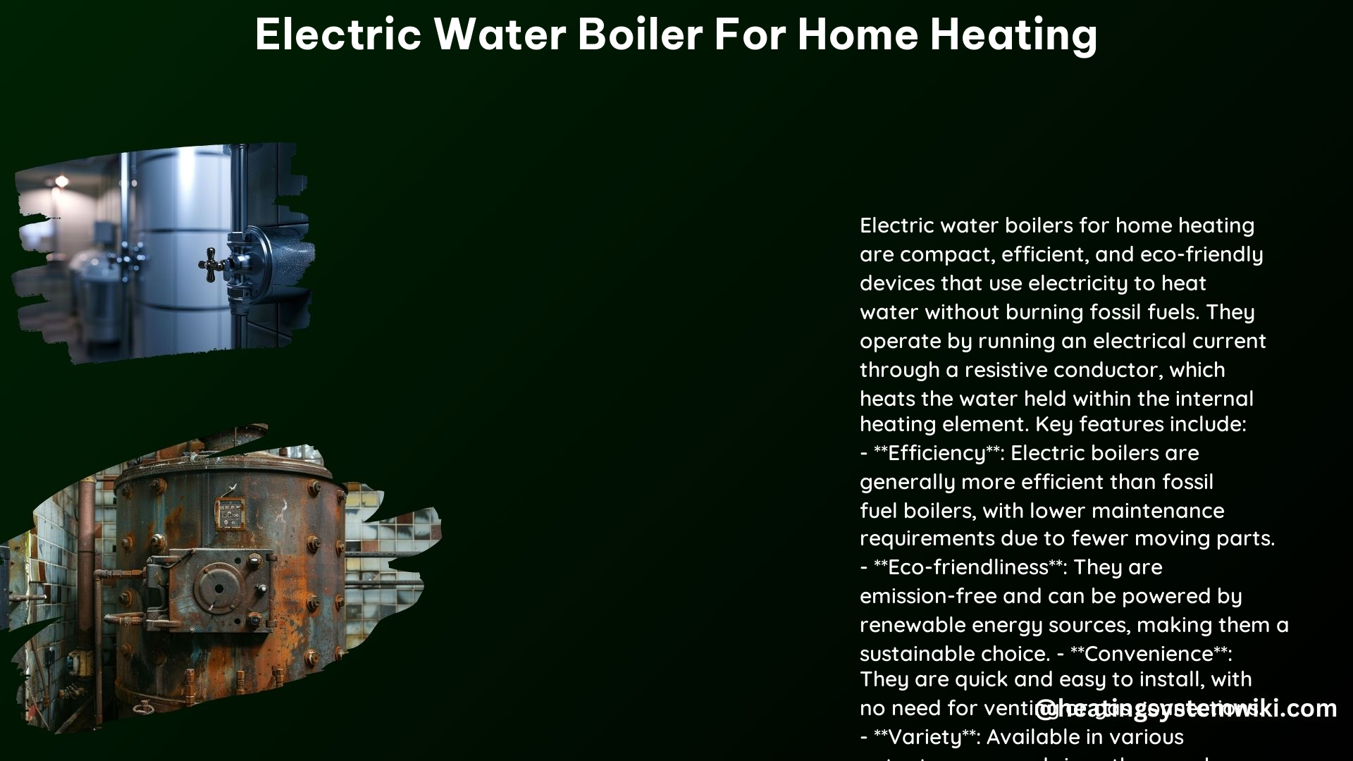 Electric Water Boiler for Home Heating