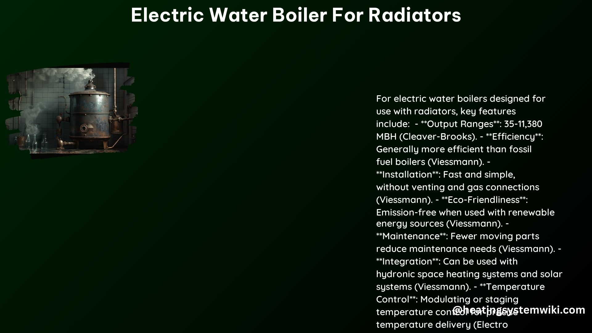 Electric Water Boiler for Radiators