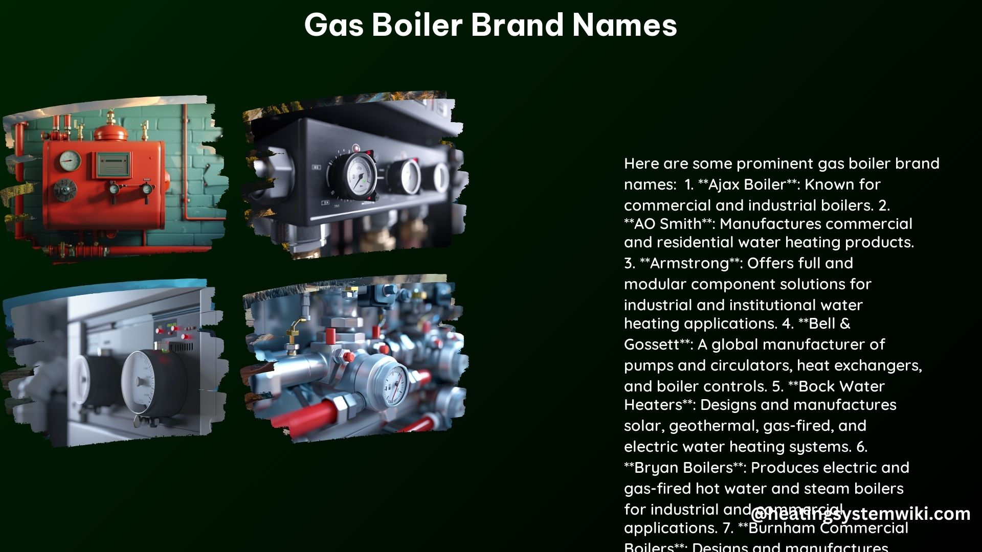 Gas Boiler Brand Names