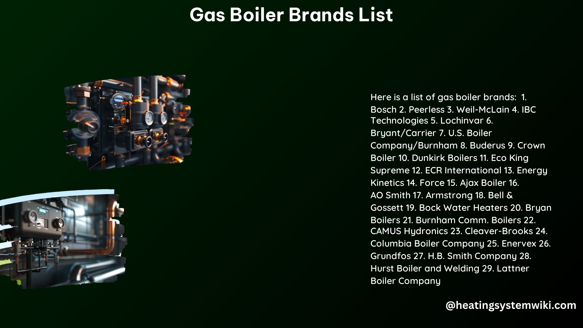 Gas Boiler Brands List