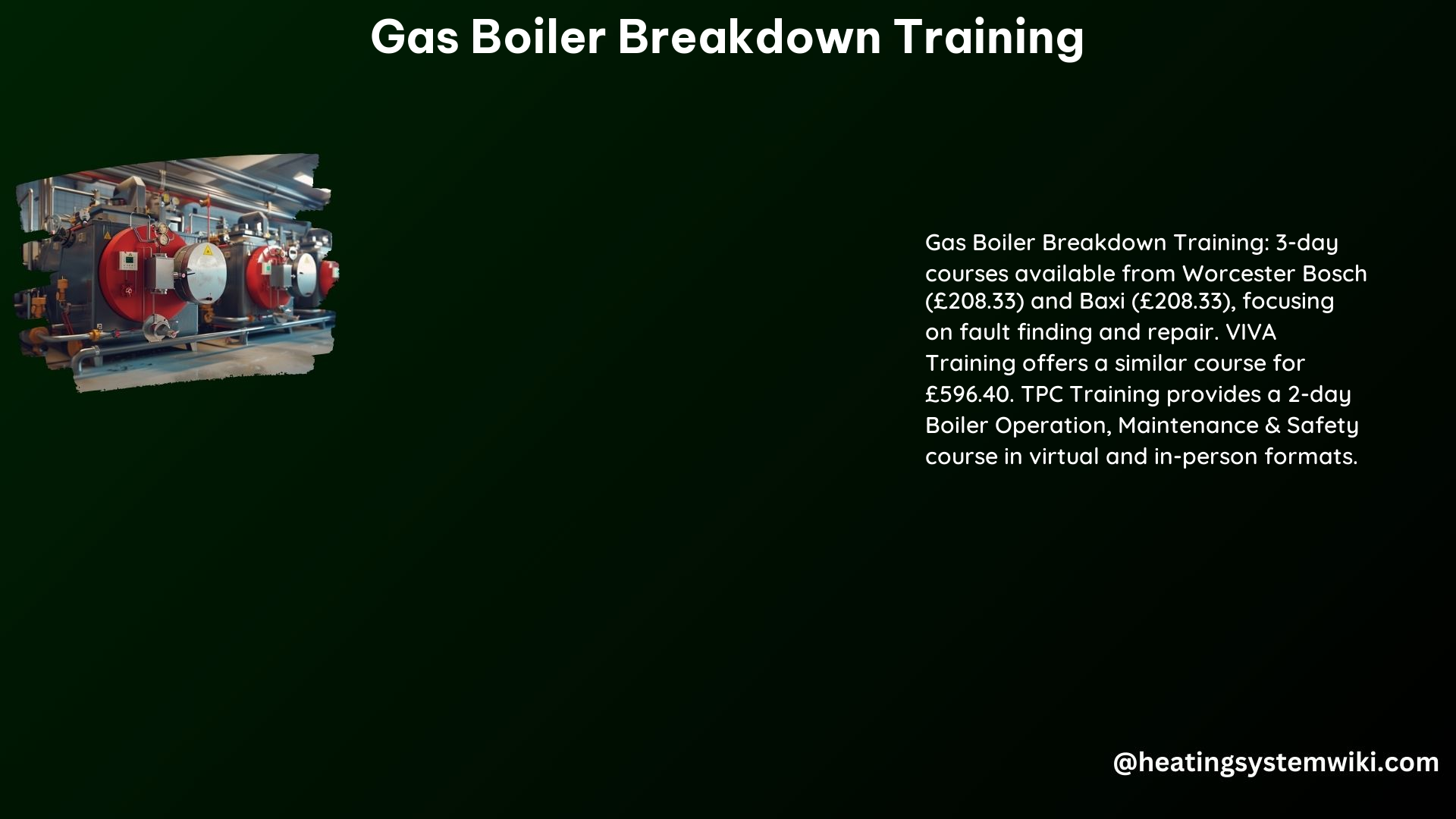 Gas Boiler Breakdown Training