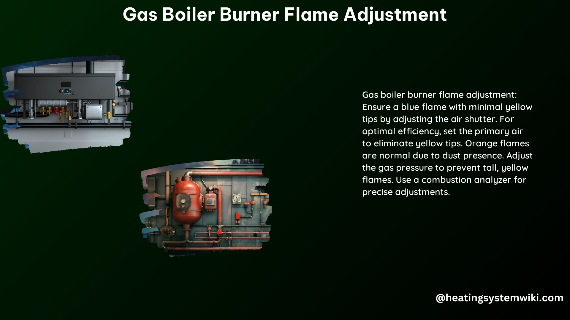 Gas Boiler Burner Flame Adjustment