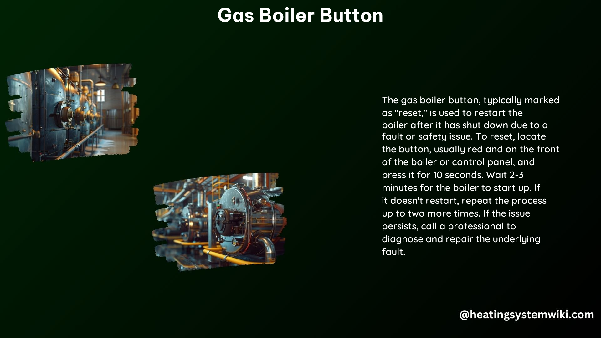 Gas Boiler Button