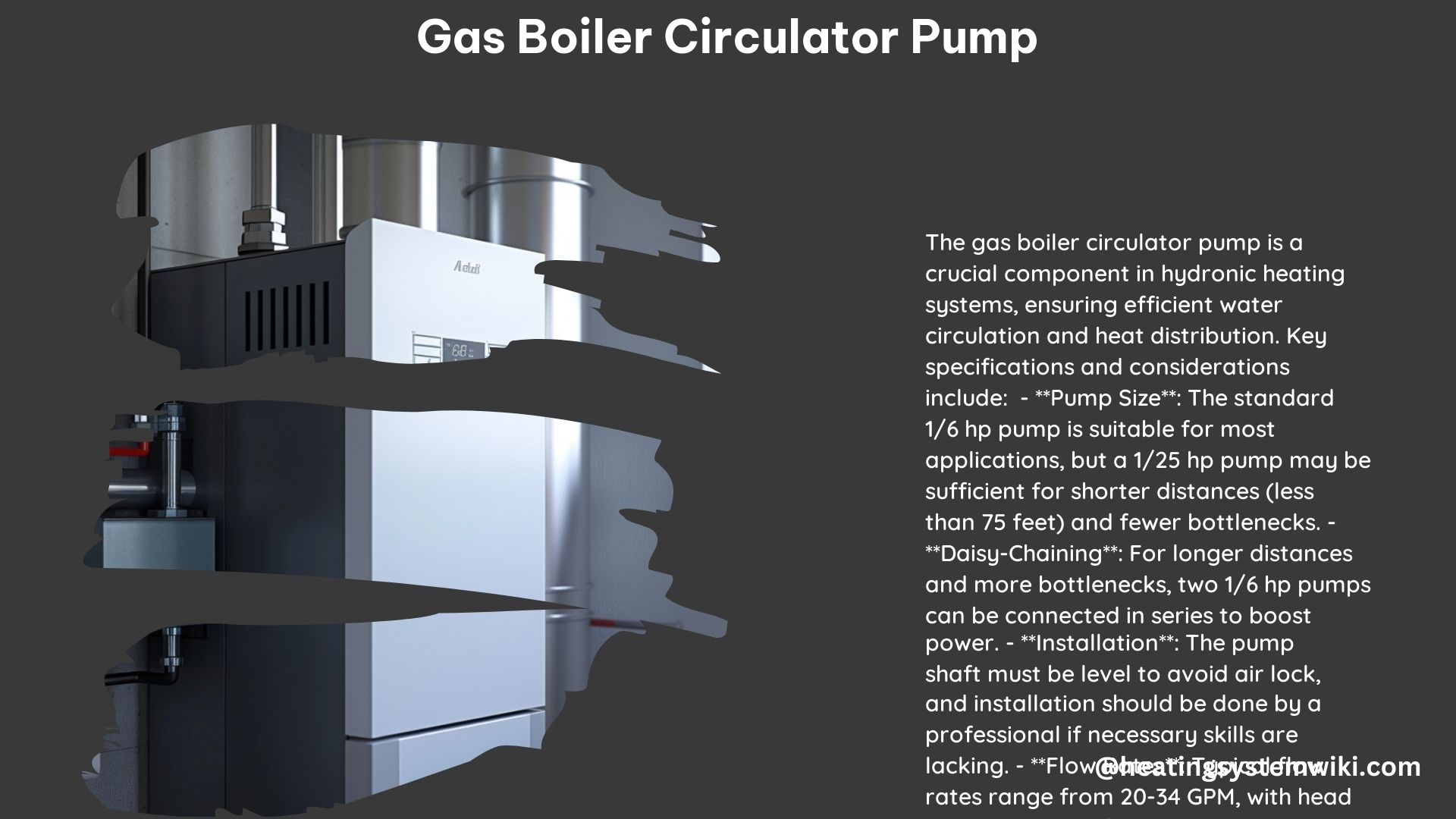 Gas Boiler Circulator Pump