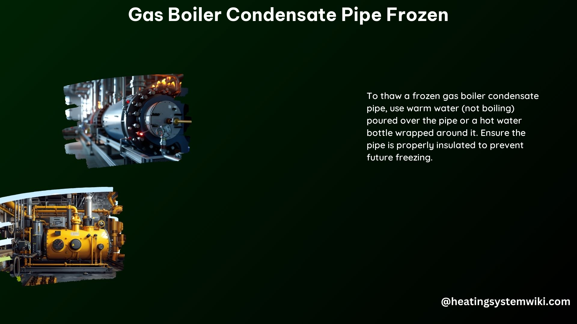 Gas Boiler Condensate Pipe Frozen