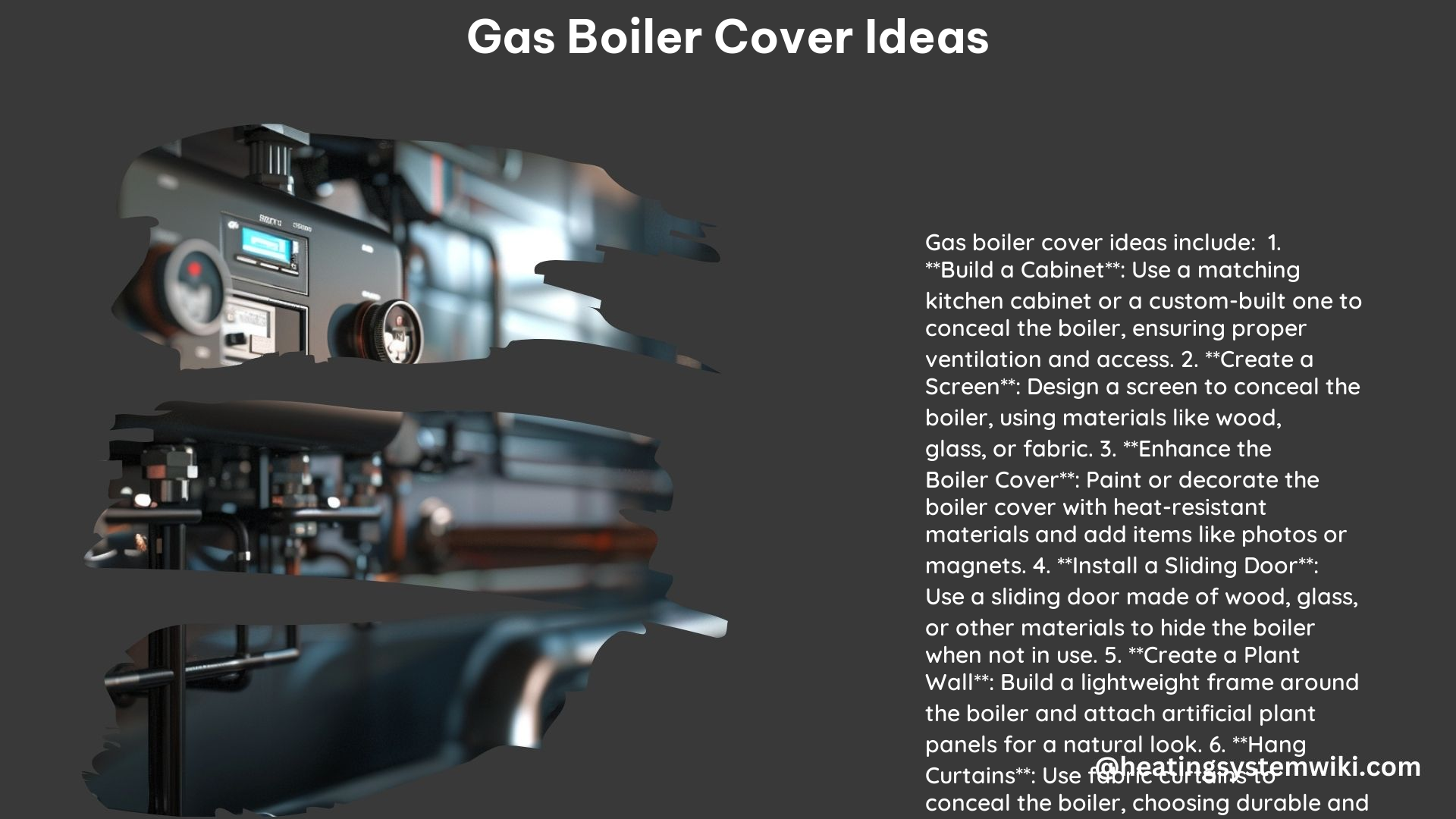 Gas Boiler Cover Ideas