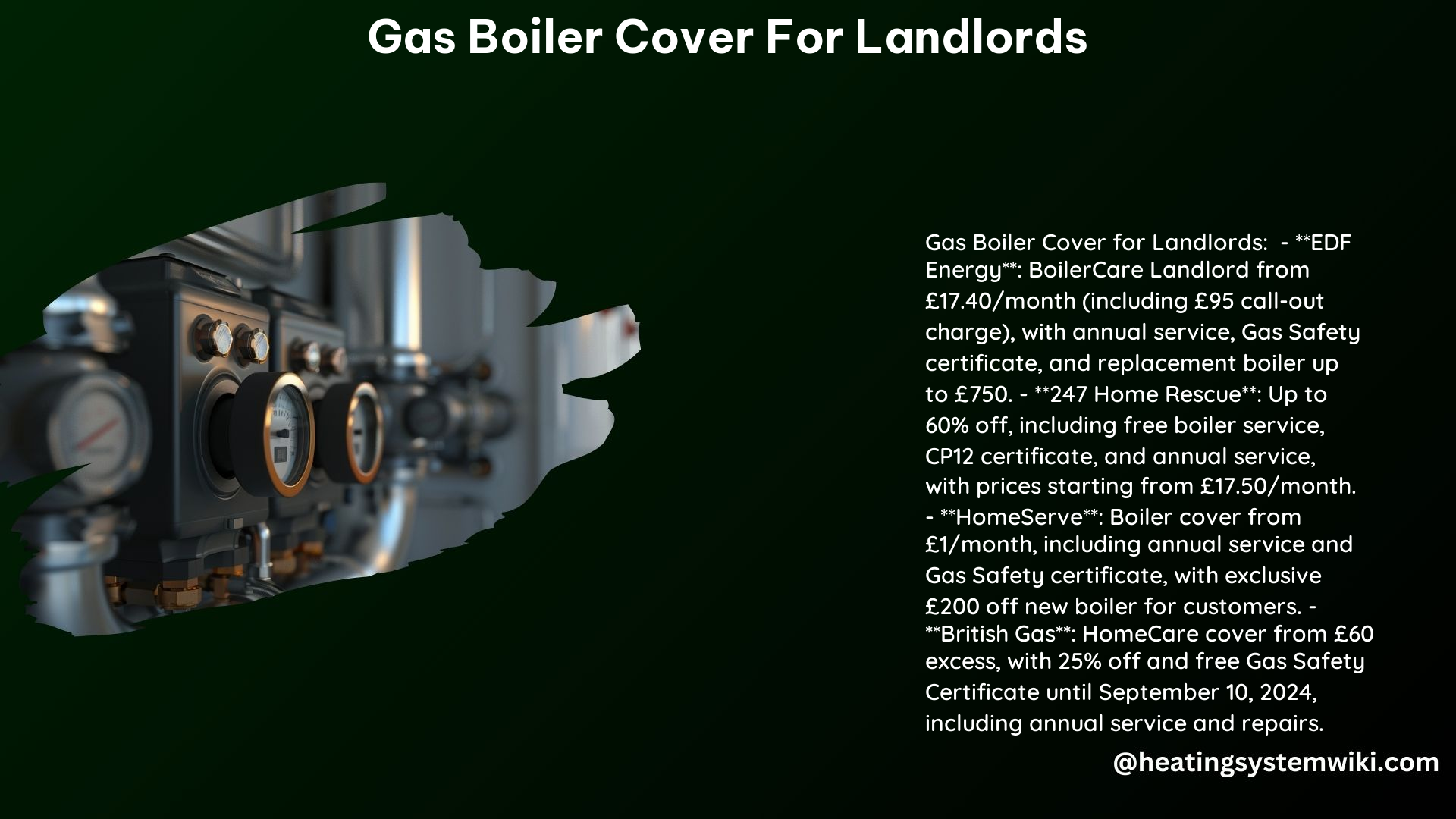 Gas Boiler Cover for Landlords