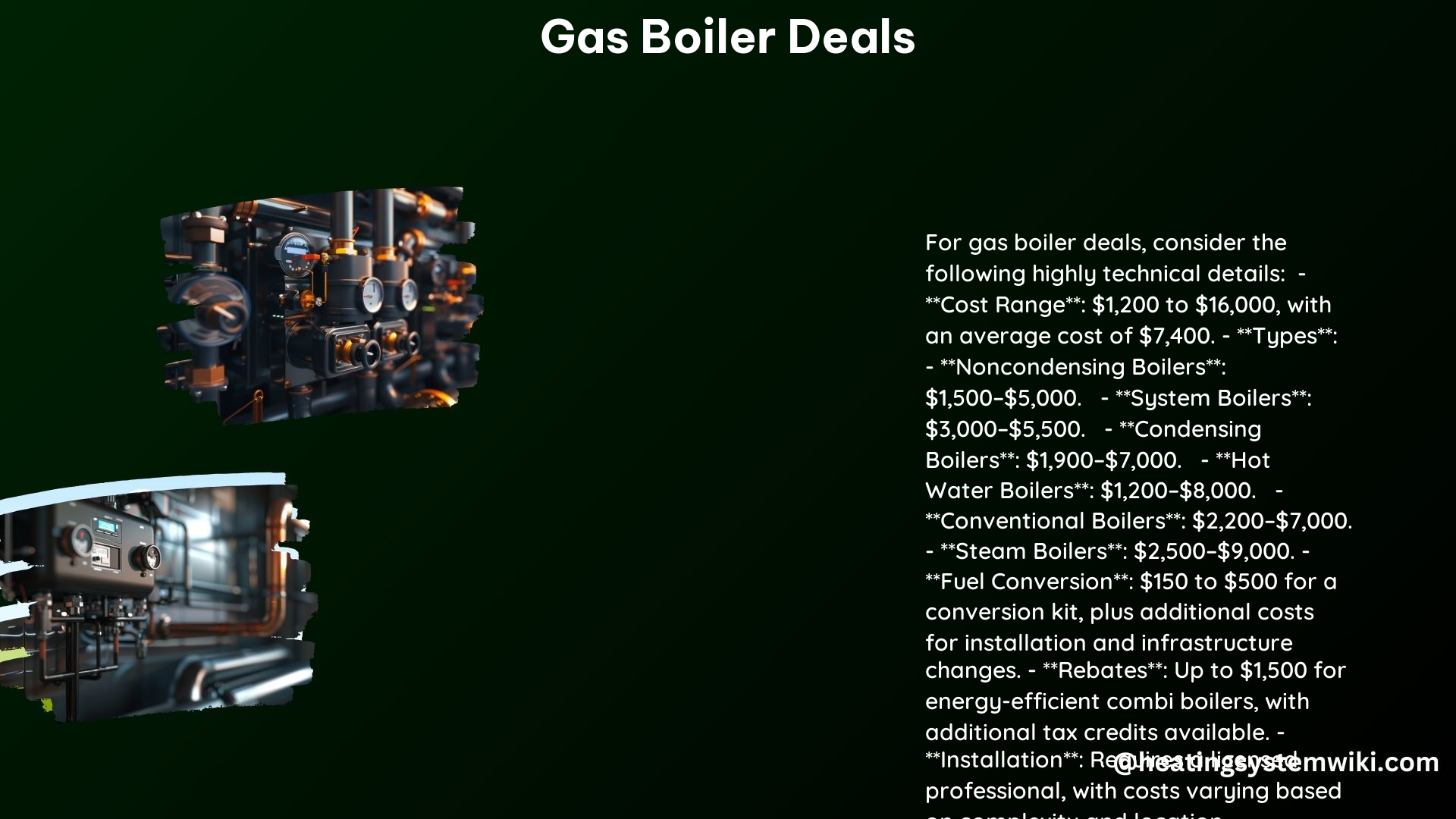 Gas Boiler Deals