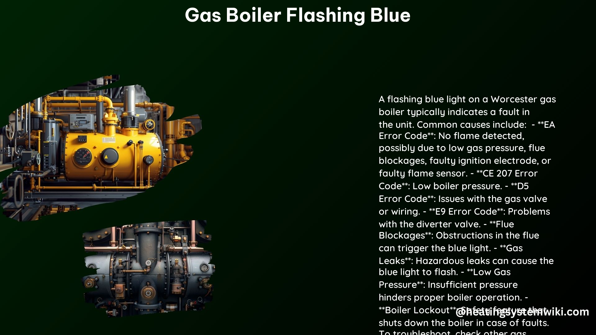 Gas Boiler Flashing Blue