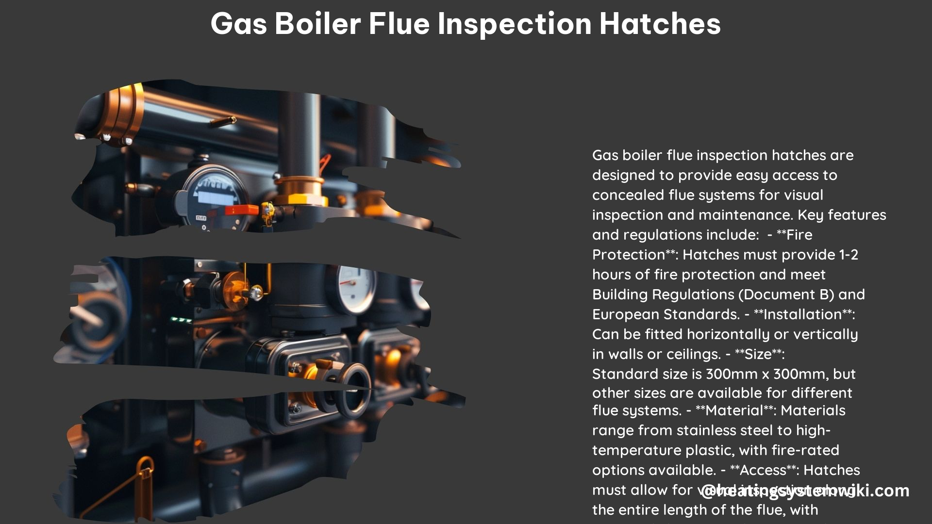 Gas Boiler Flue Inspection Hatches