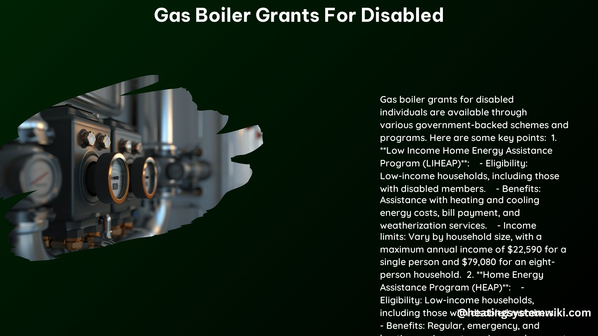 Gas Boiler Grants for Disabled