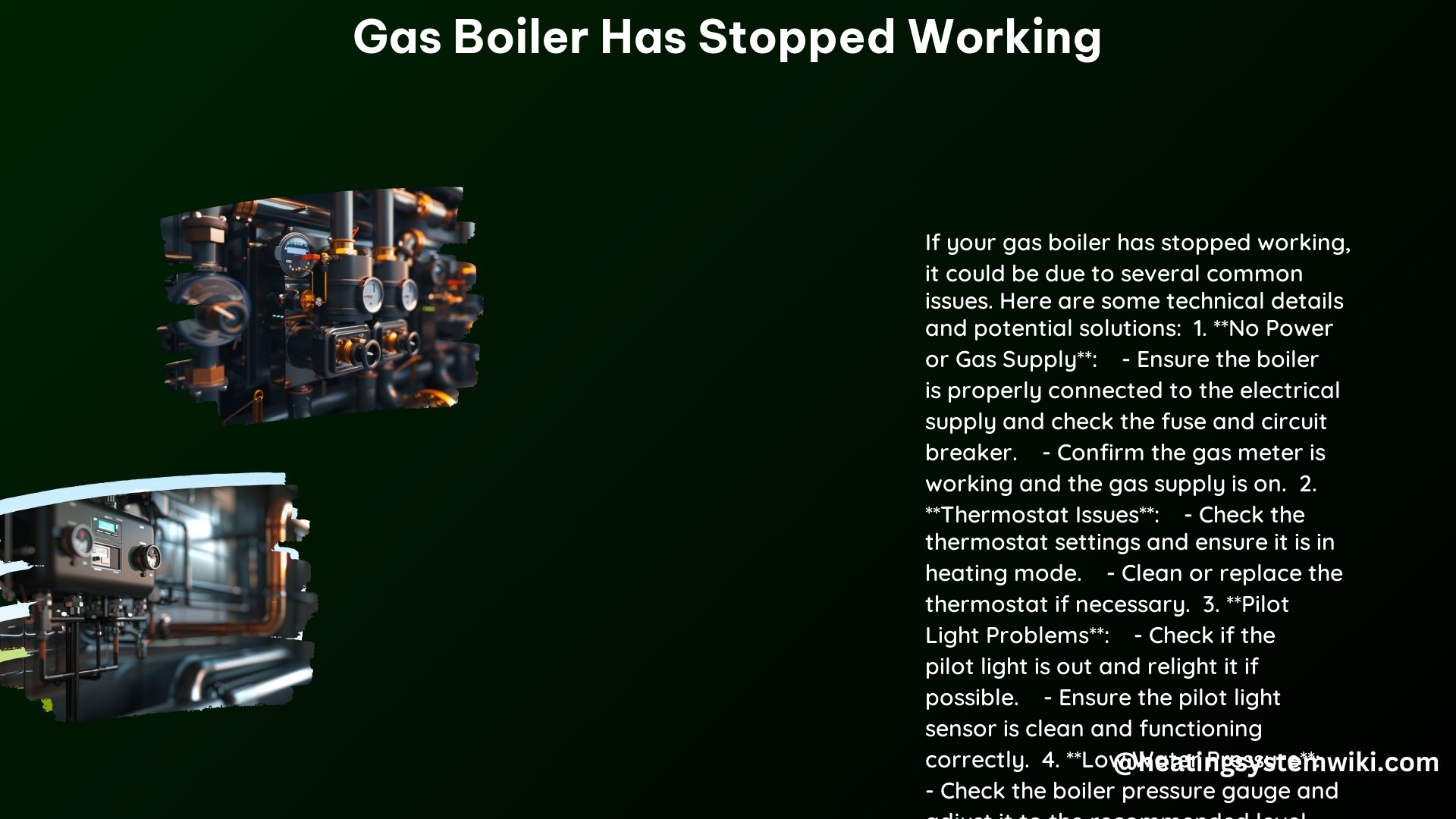 Gas Boiler Has Stopped Working