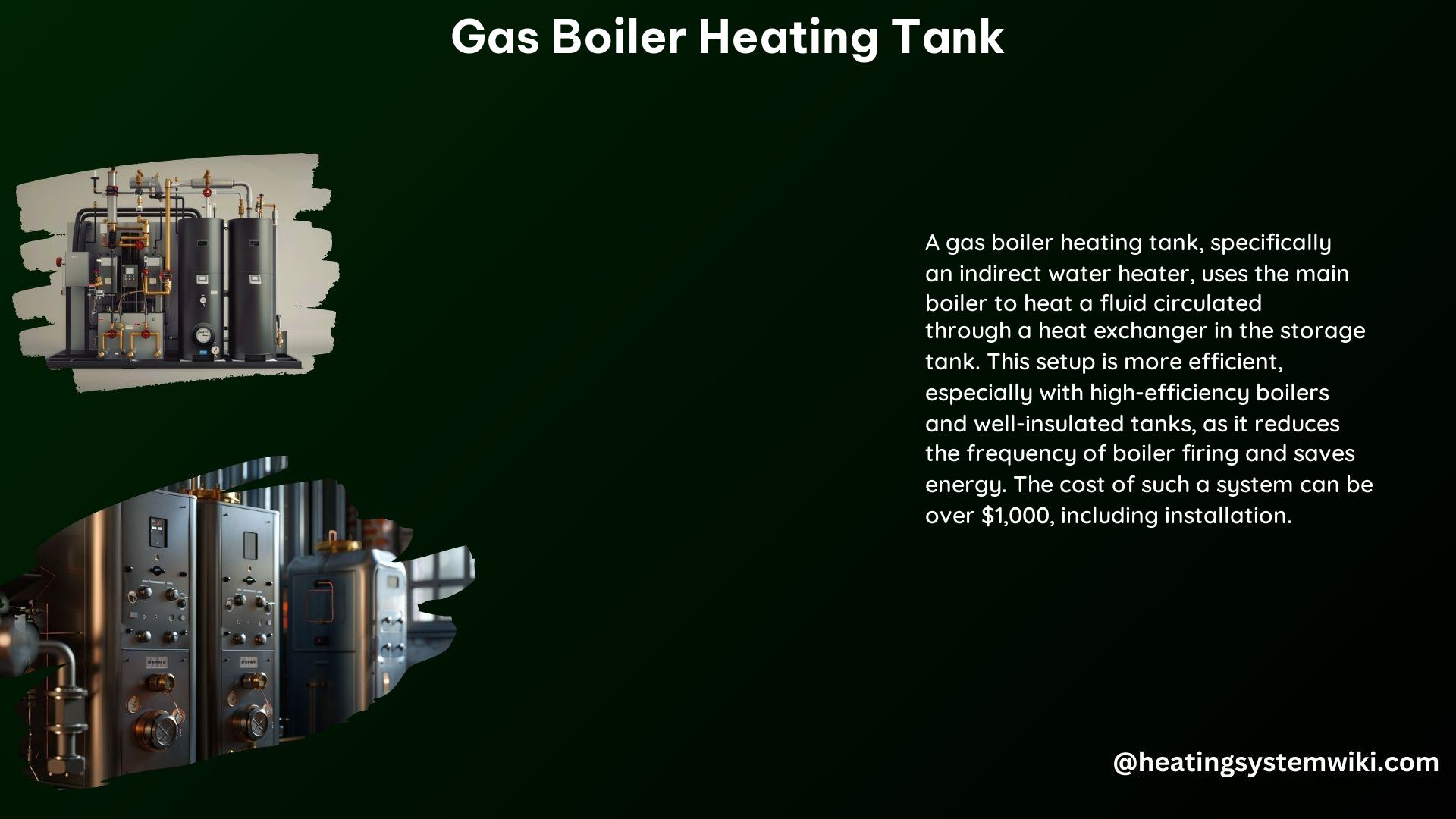 Gas Boiler Heating Tank