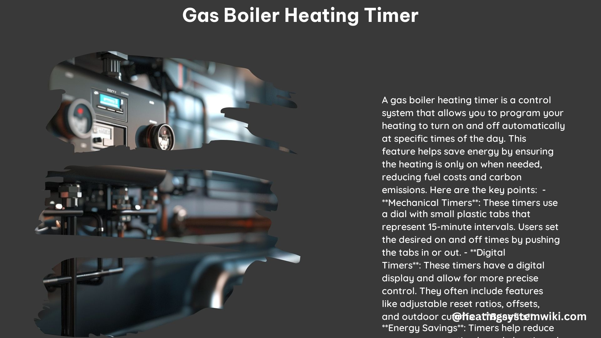 Gas Boiler Heating Timer