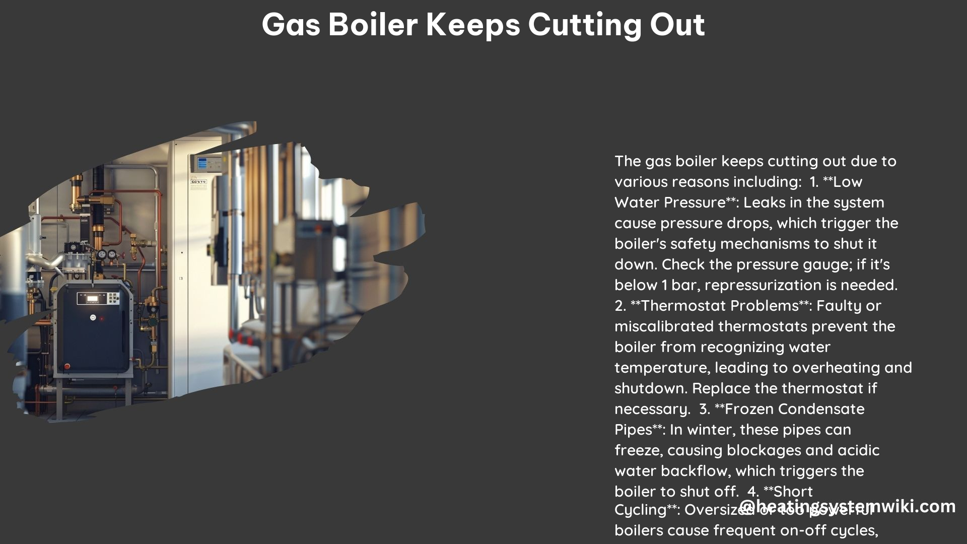 Gas Boiler Keeps Cutting Out