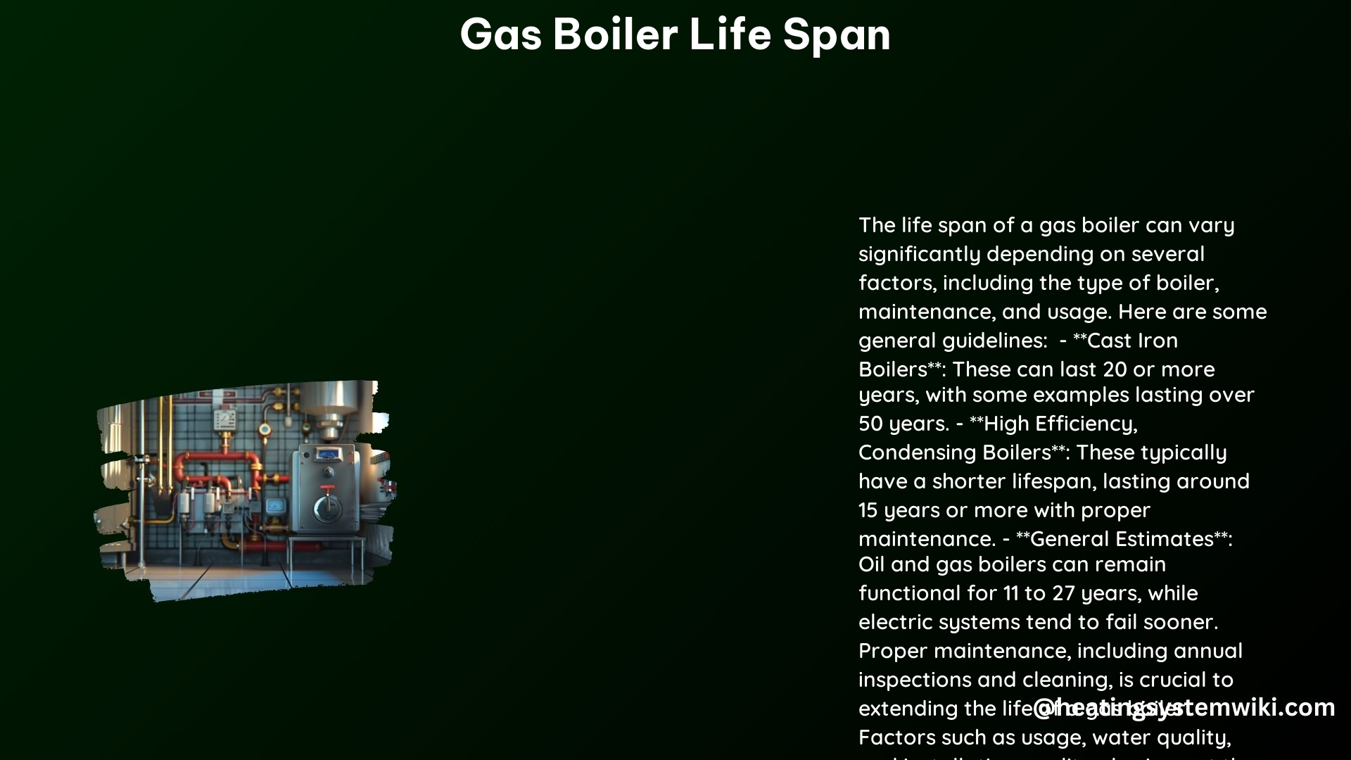 Gas Boiler Life Span