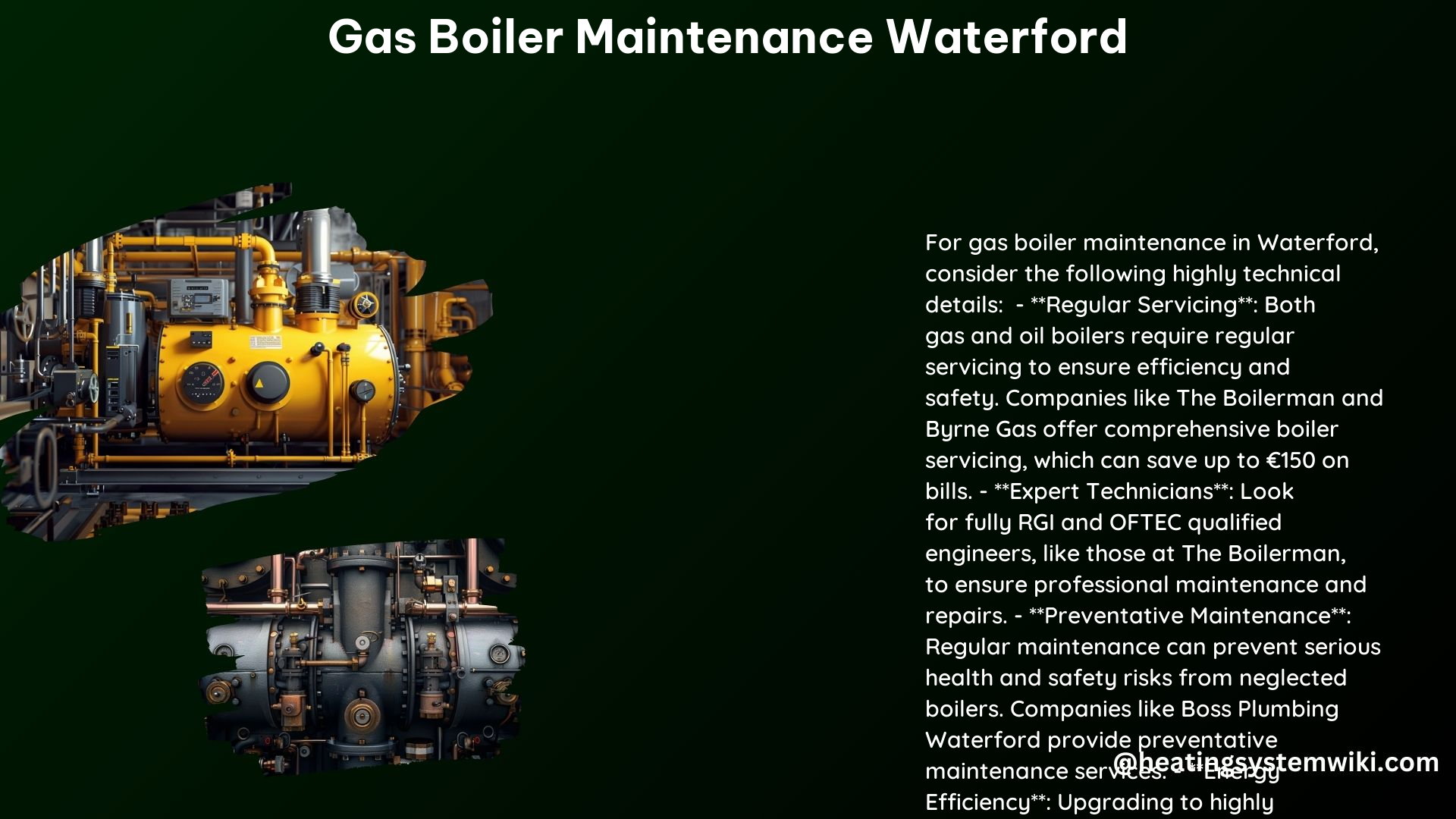 Gas Boiler Maintenance Waterford