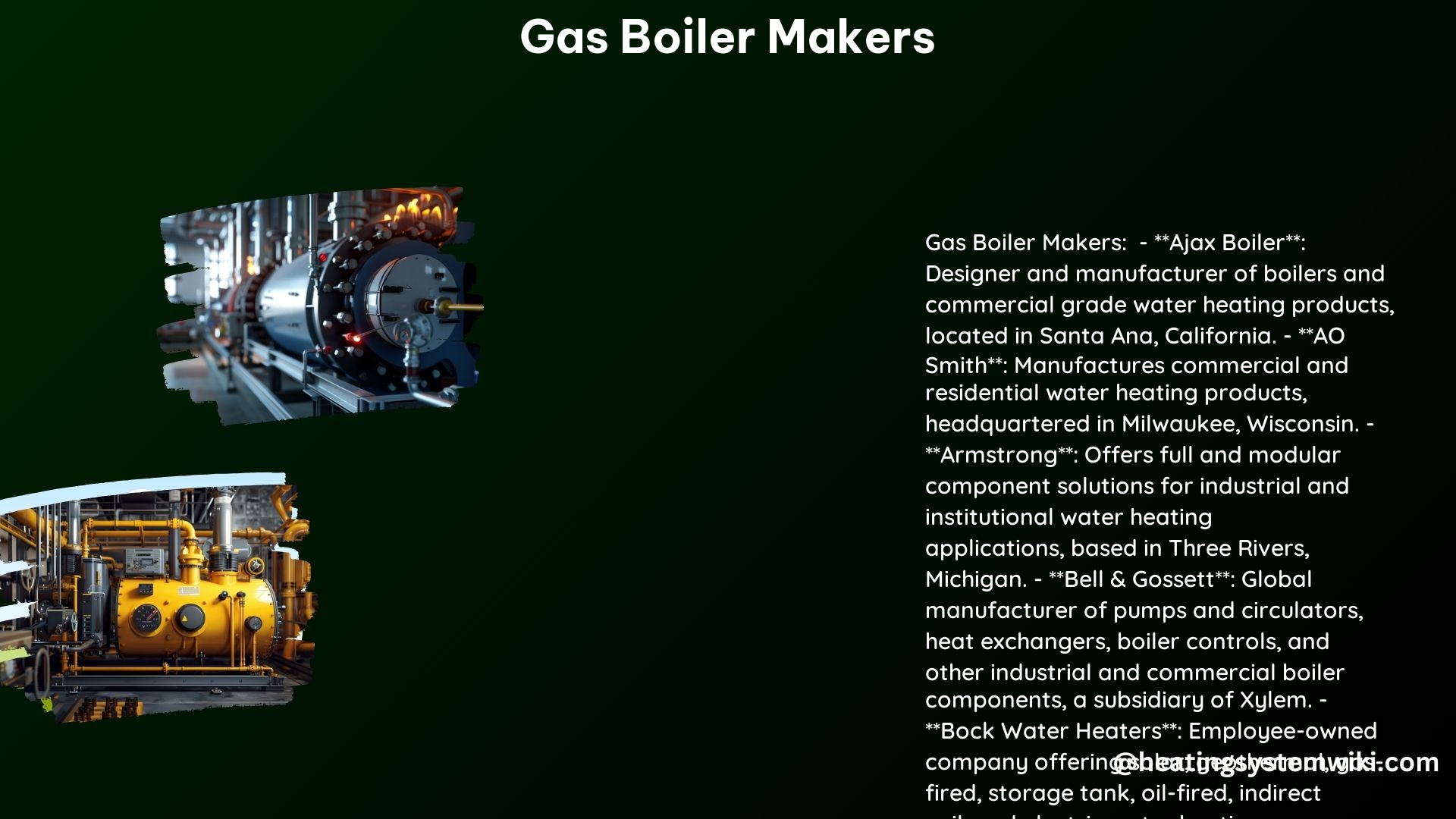 Gas Boiler Makers