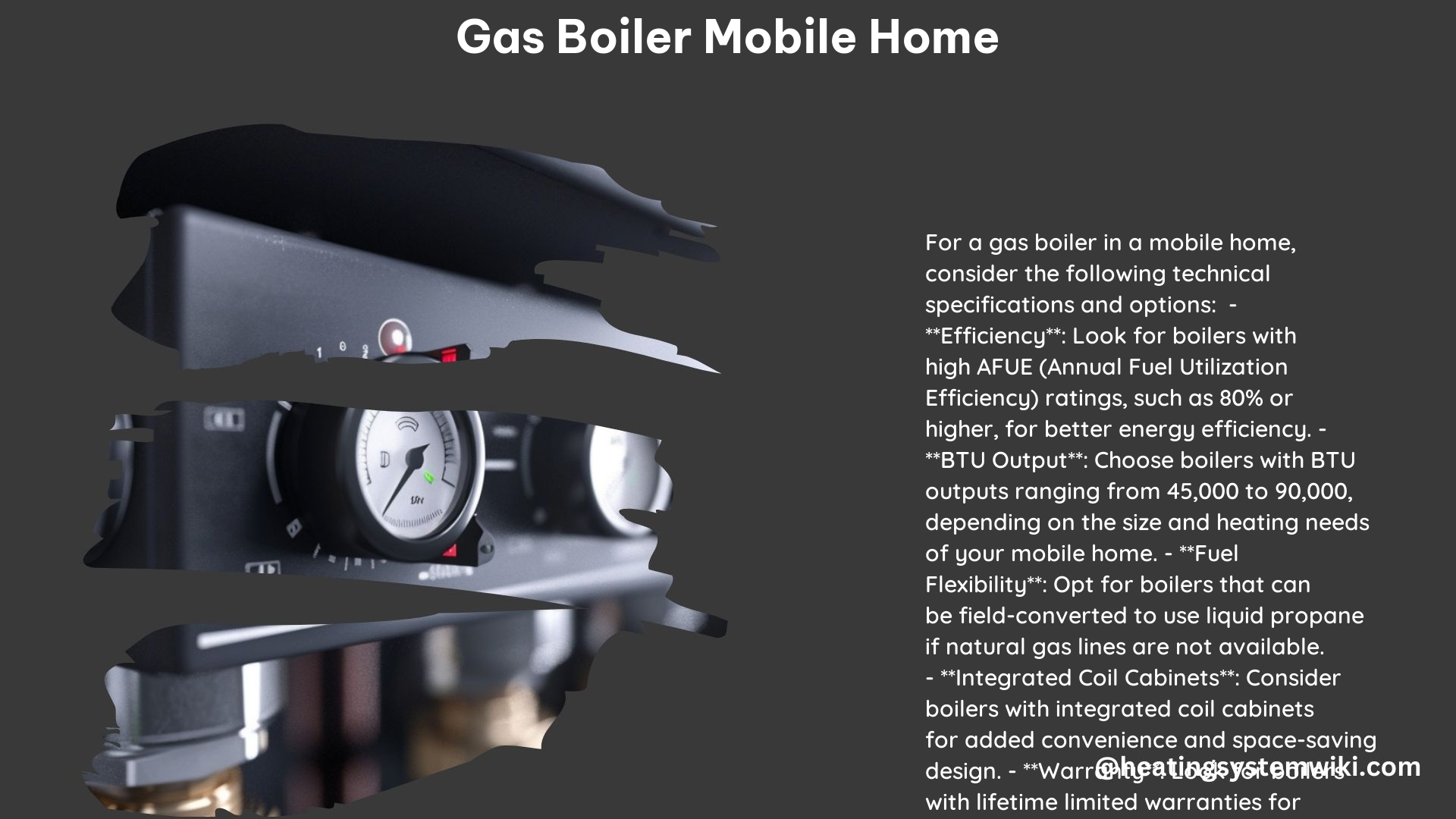 Gas Boiler Mobile Home