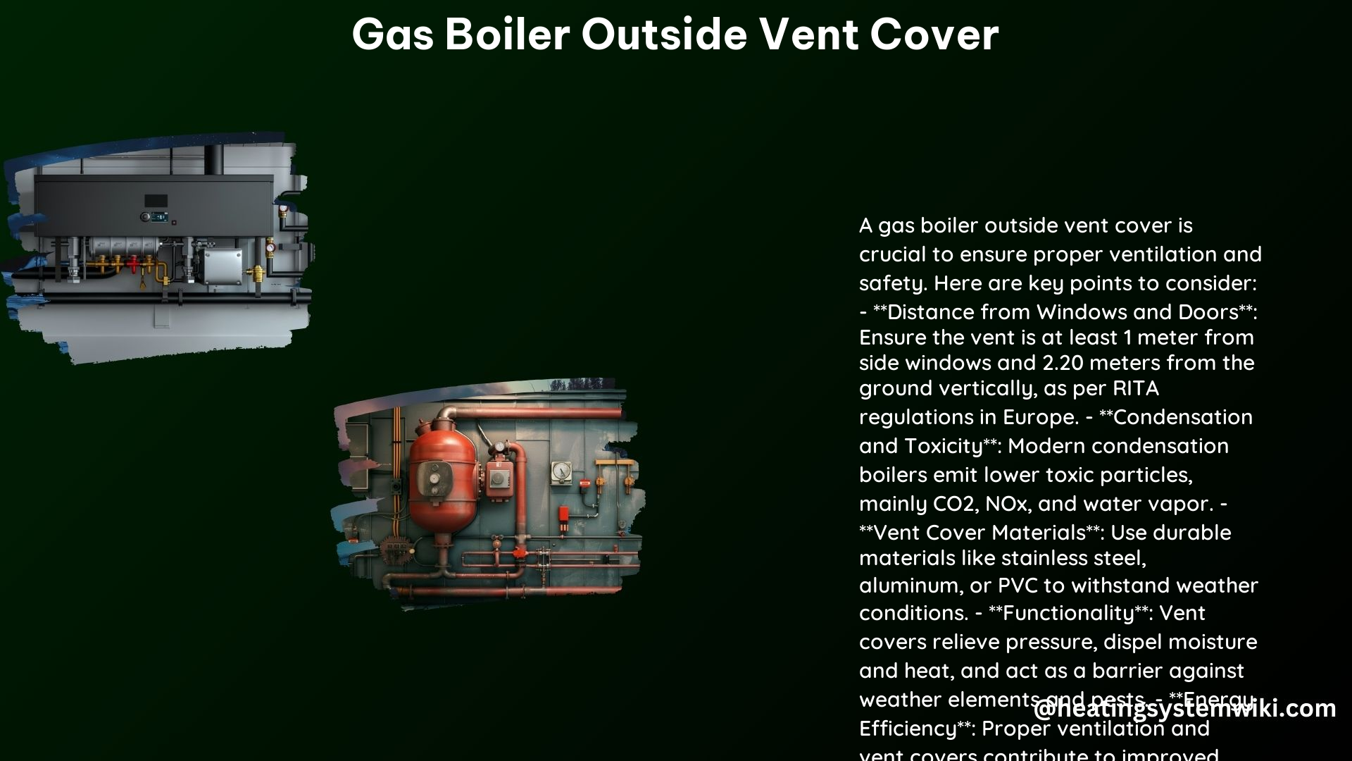 Gas Boiler Outside Vent Cover