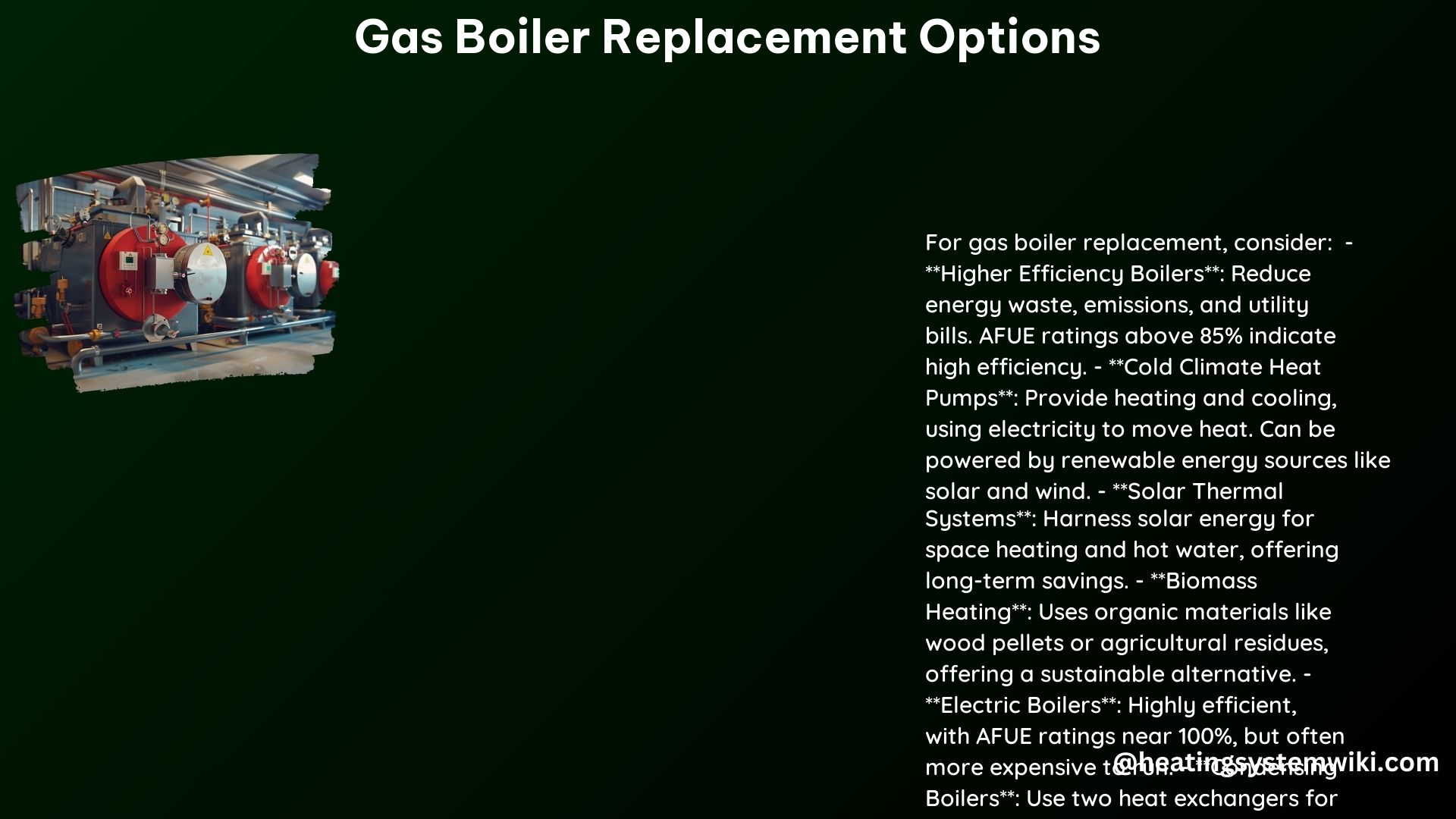 Gas Boiler Replacement Options