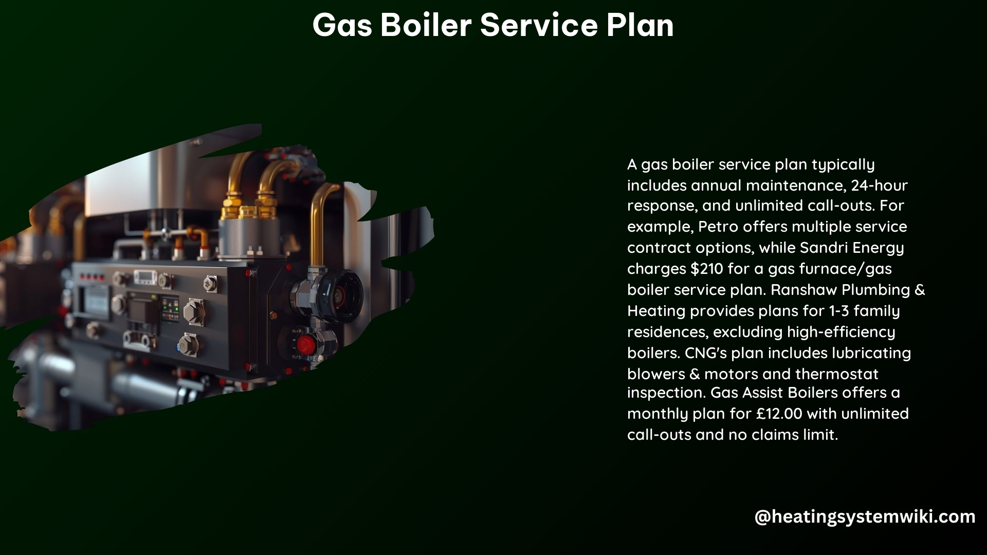 Gas Boiler Service Plan