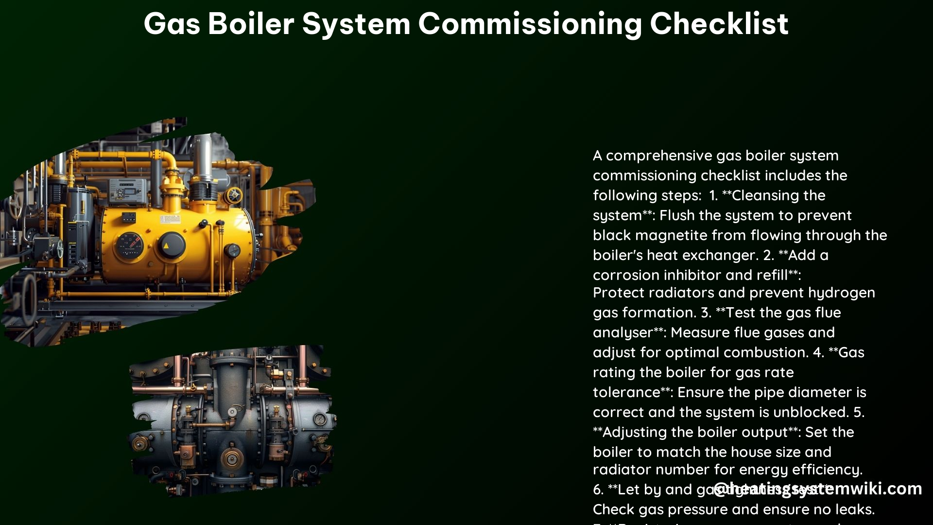 Gas Boiler System Commissioning Checklist