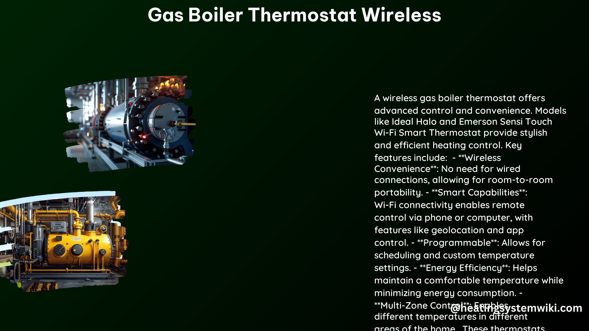 Gas Boiler Thermostat Wireless