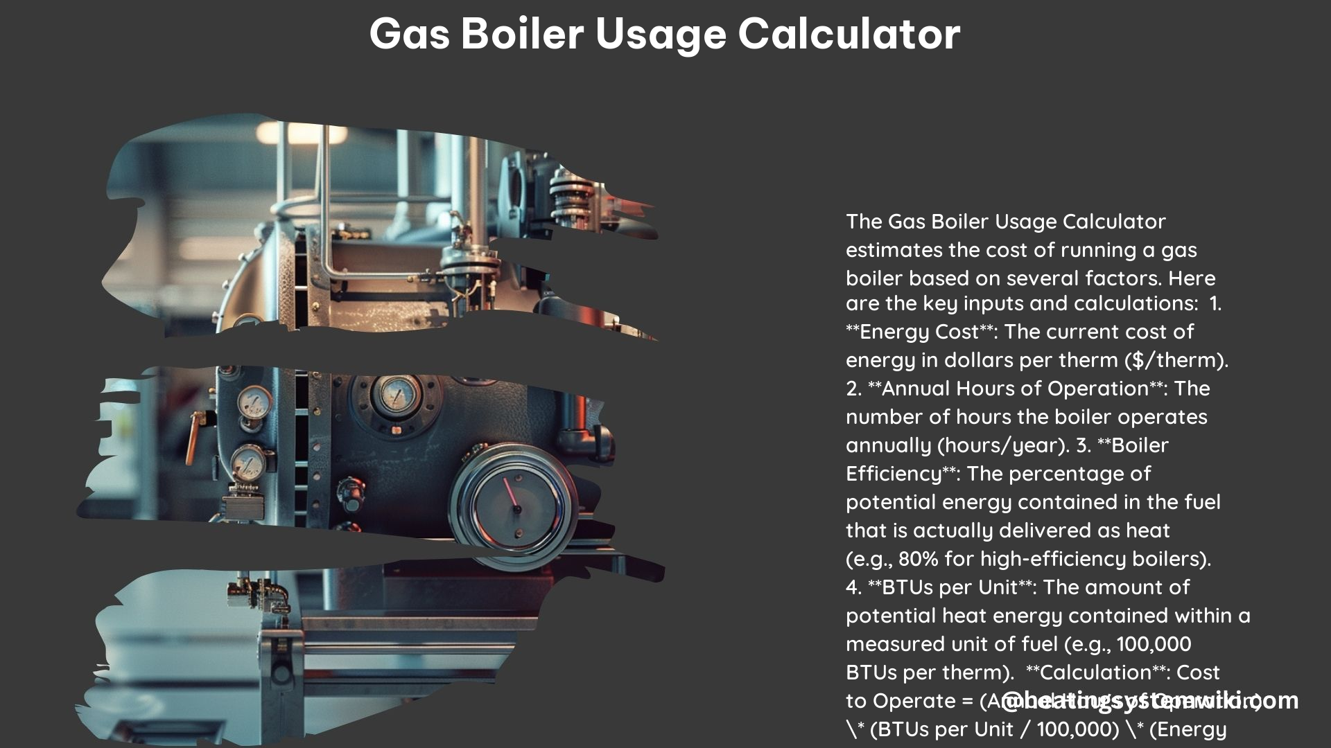 Gas Boiler Usage Calculator