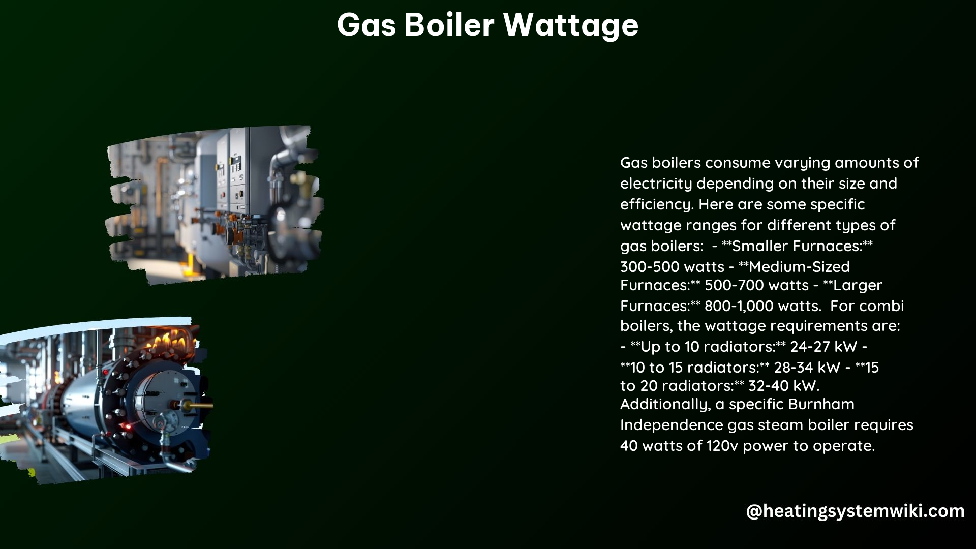 Gas Boiler Wattage