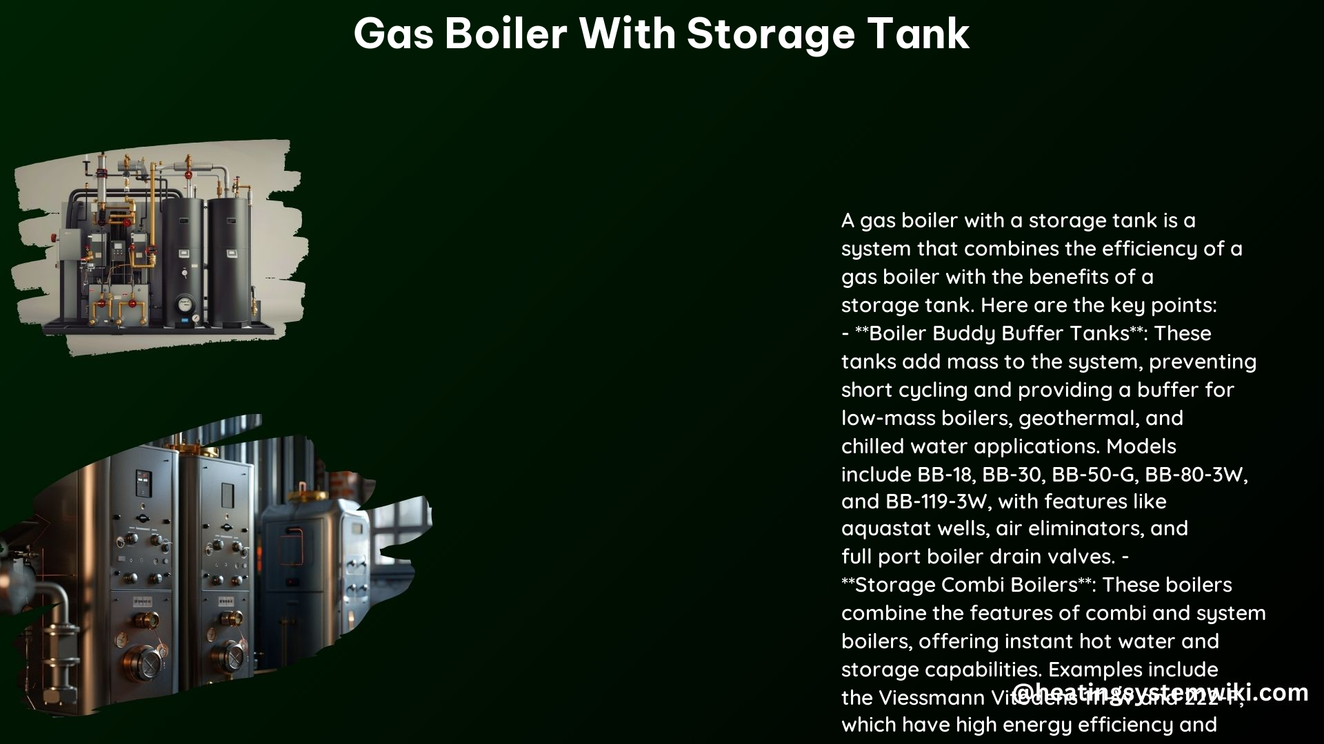 Gas Boiler With Storage Tank