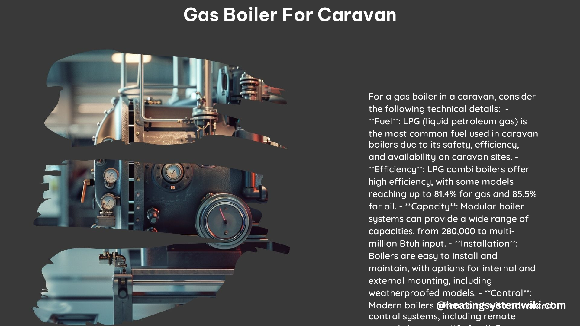 Gas Boiler for Caravan