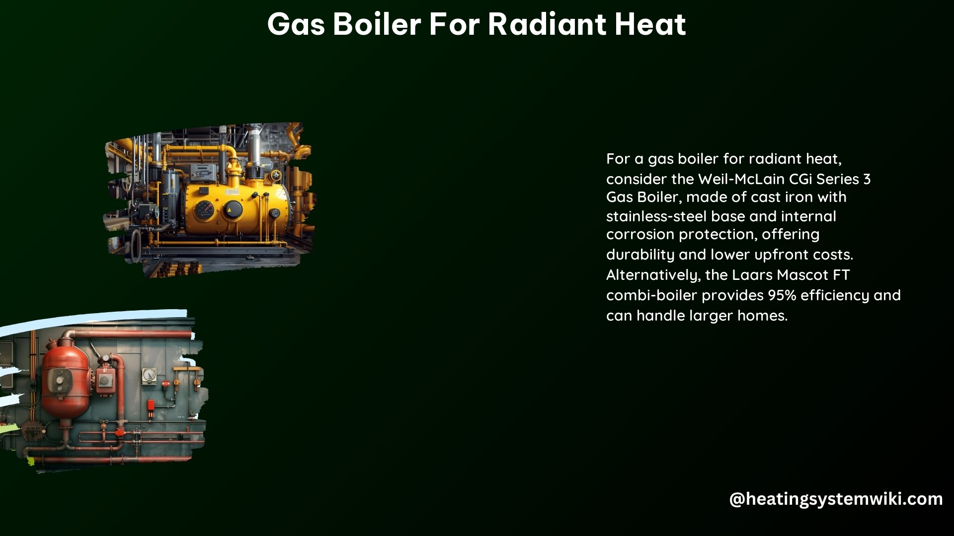 Gas Boiler for Radiant Heat