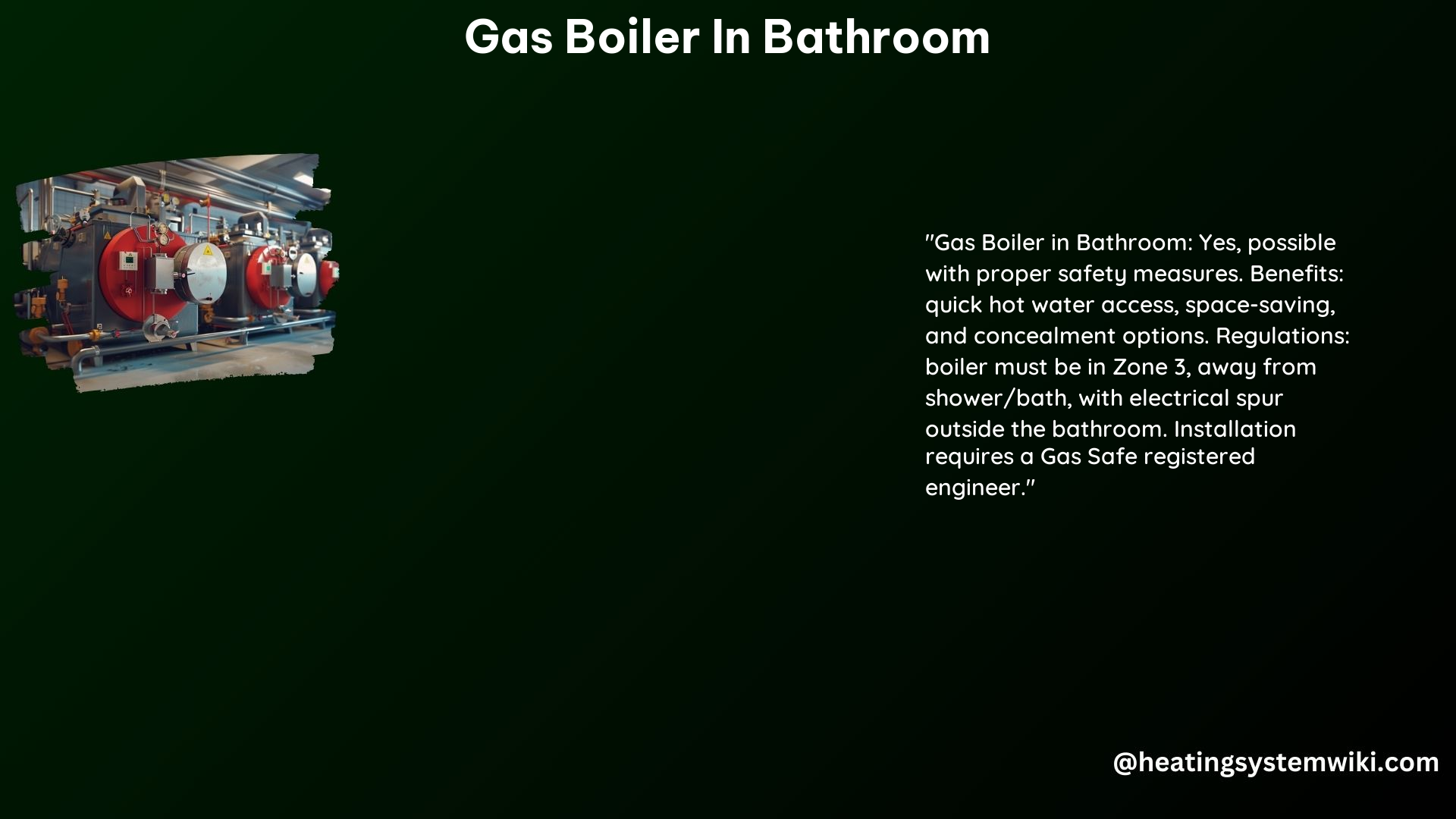 Gas Boiler in Bathroom