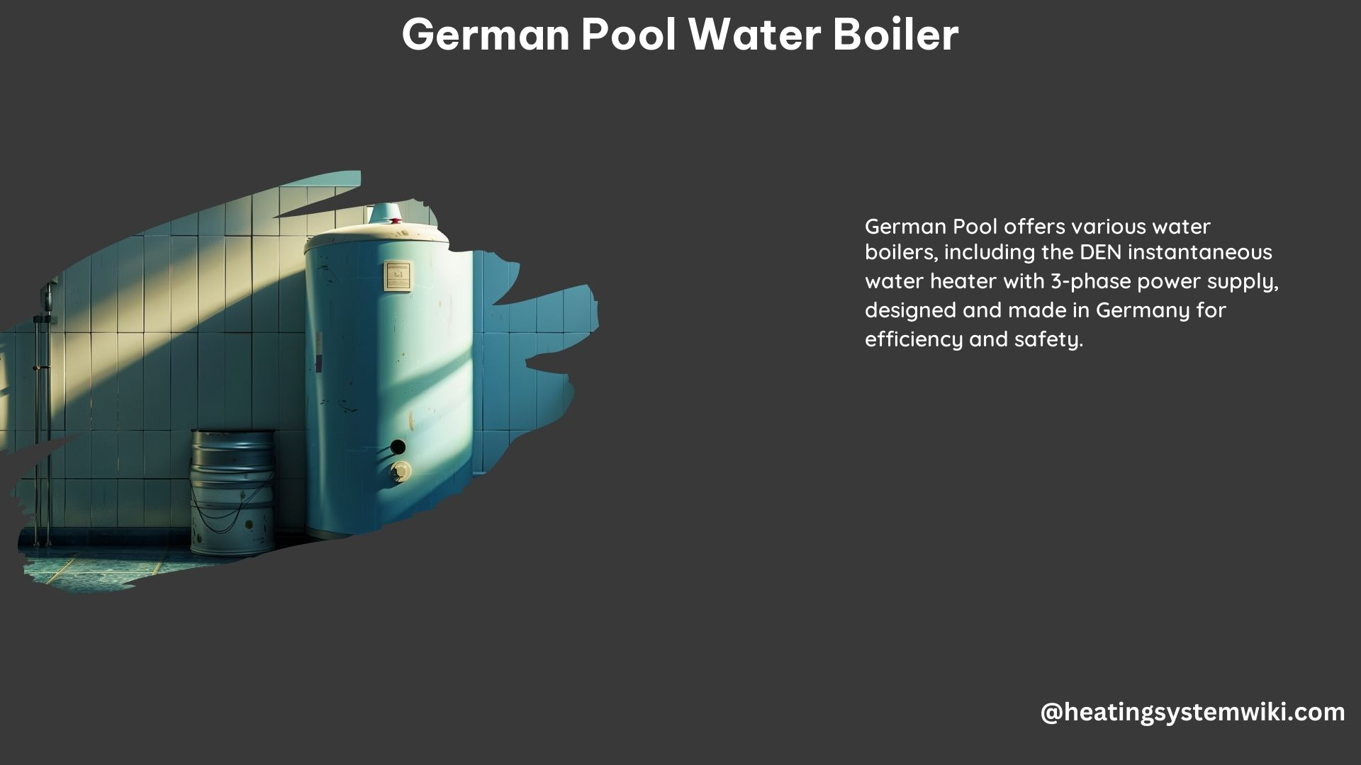 German Pool Water Boiler