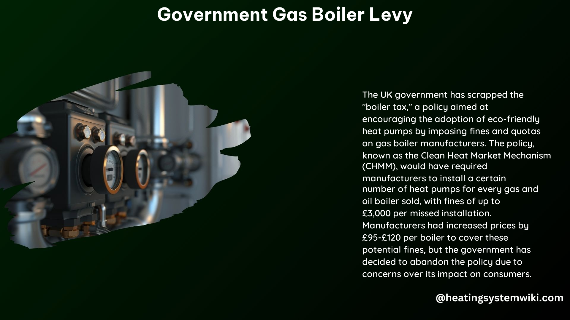 Government Gas Boiler Levy