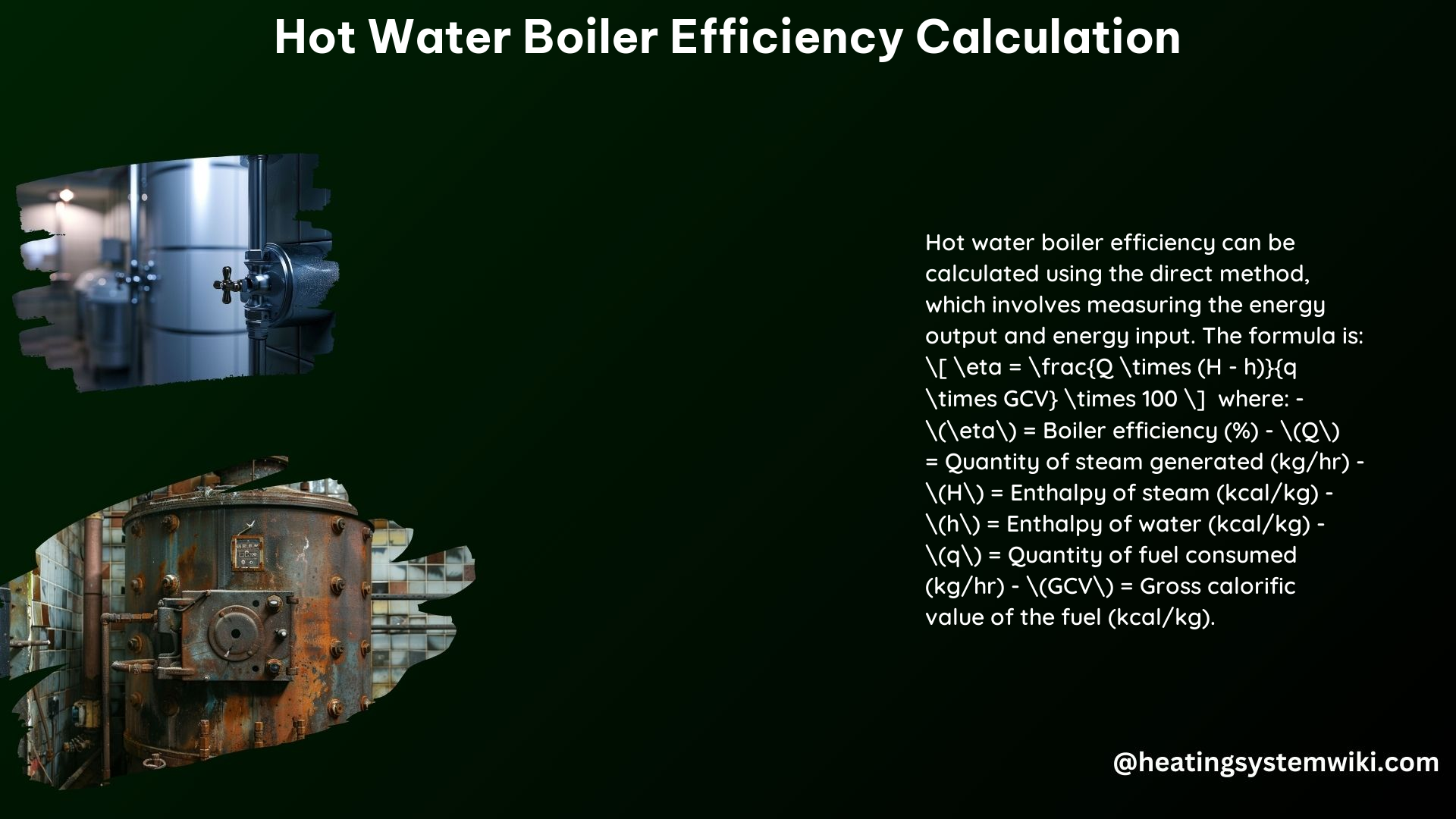 Hot Water Boiler Efficiency Calculation