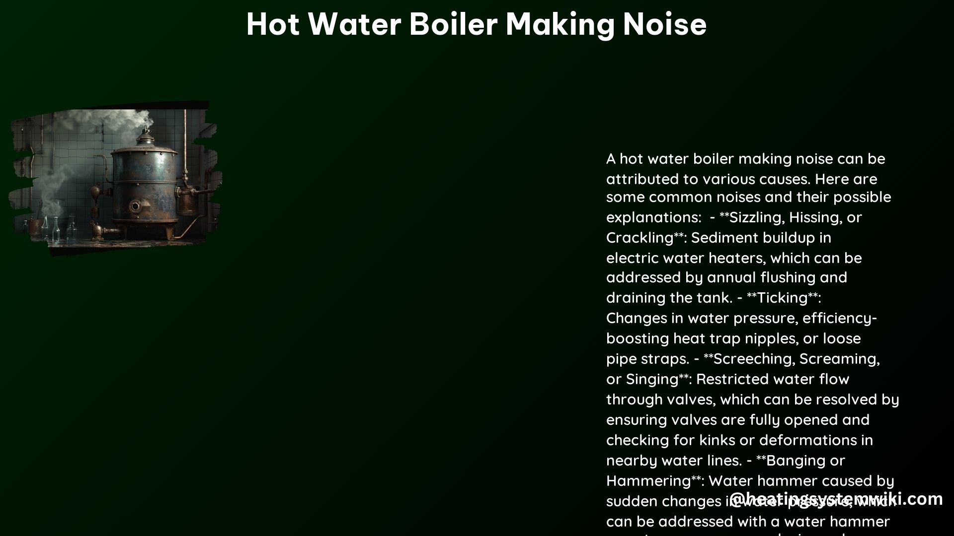 Hot Water Boiler Making Noise