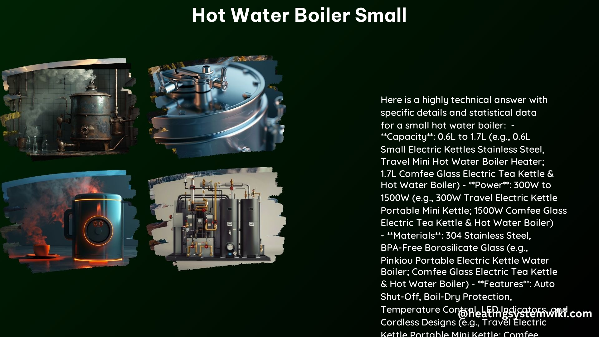 Hot Water Boiler Small