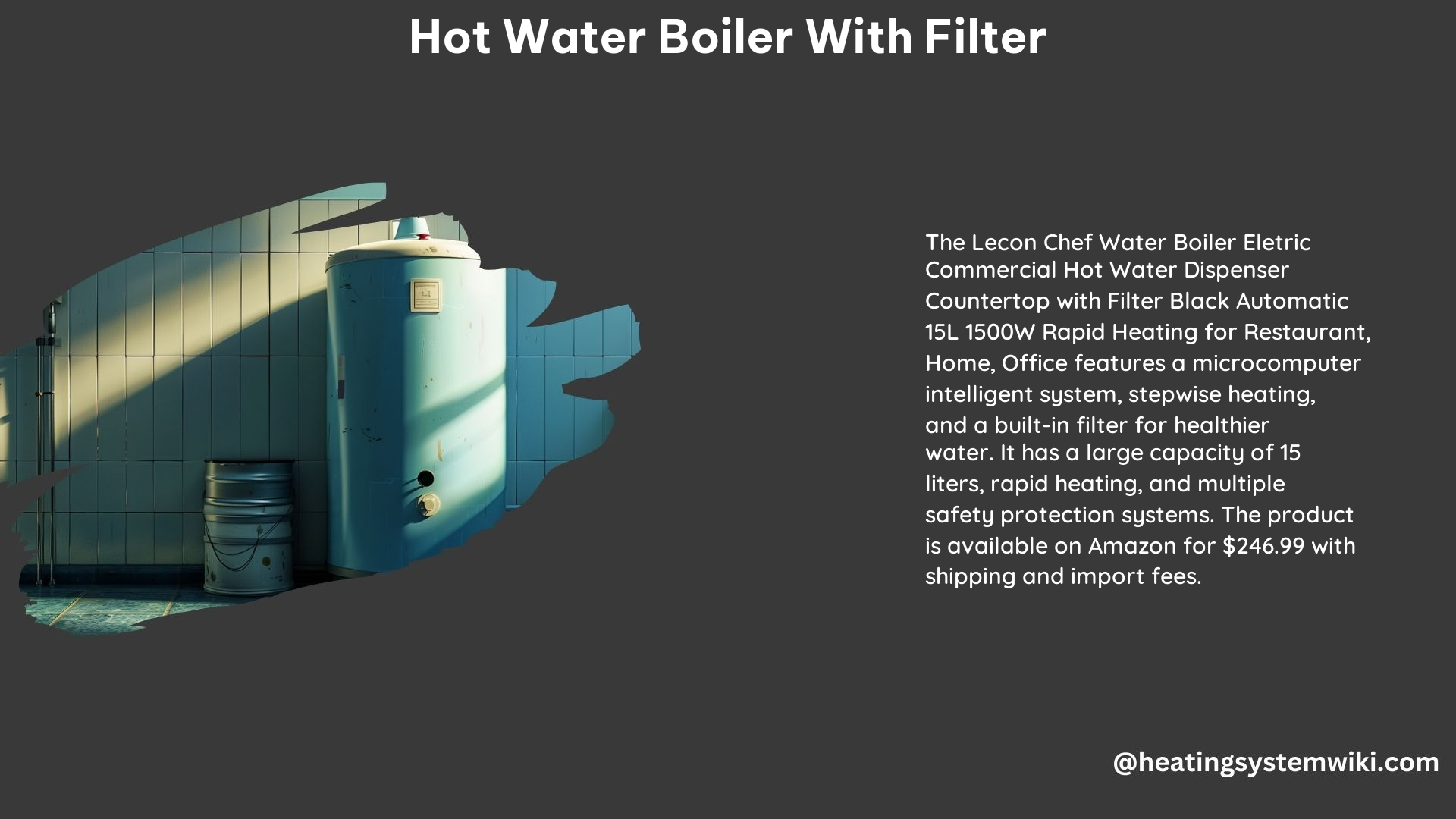 Hot Water Boiler With Filter