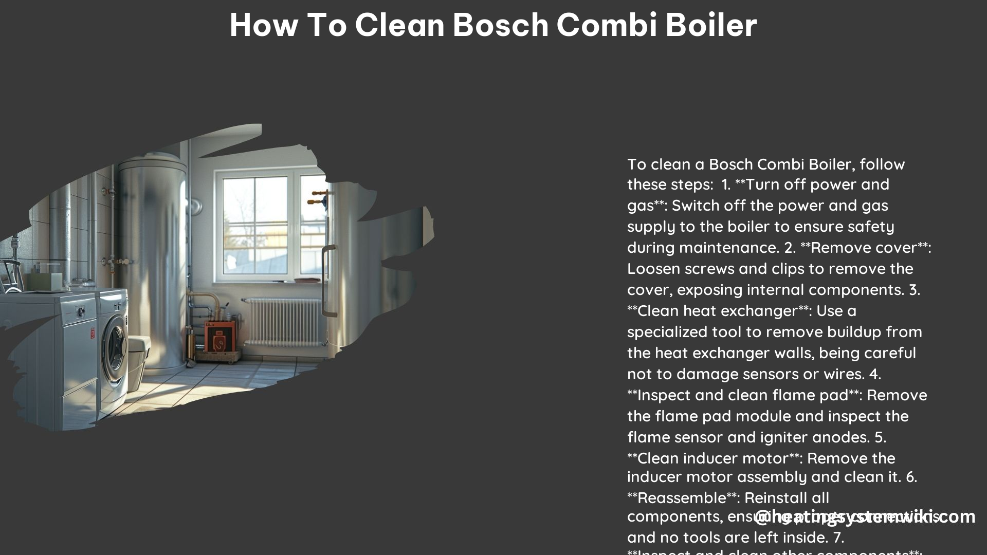 How to Clean Bosch Combi Boiler