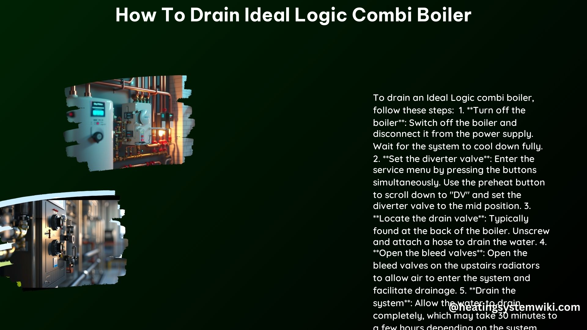 How to Drain Ideal Logic Combi Boiler