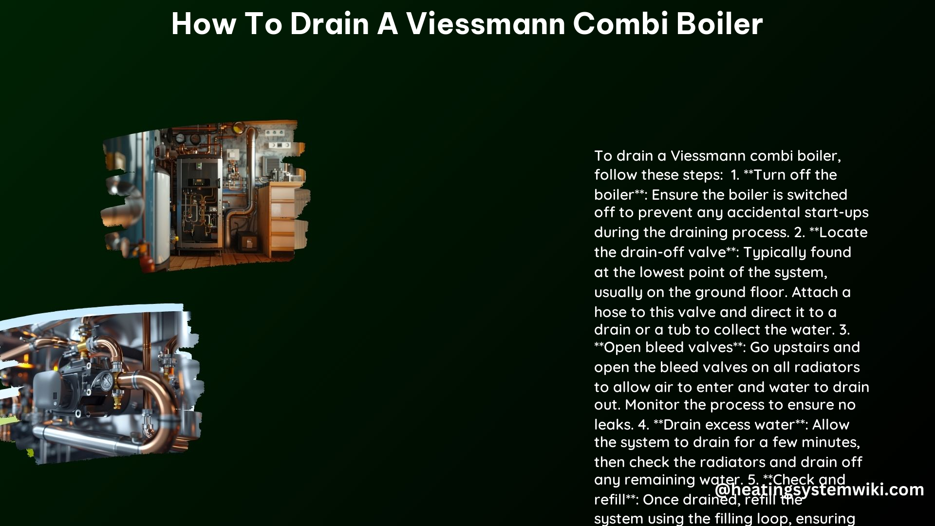 How to Drain a Viessmann Combi Boiler